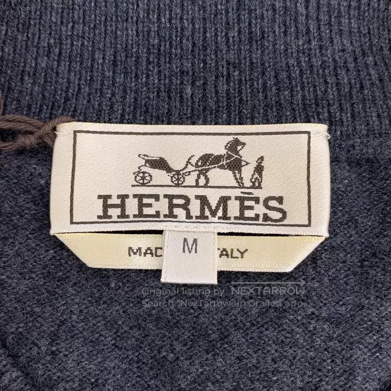 Hermes Hermes Black wool round neck long sleeve knit sweater Size US M / EU 48-50 / 2 - 5 Thumbnail