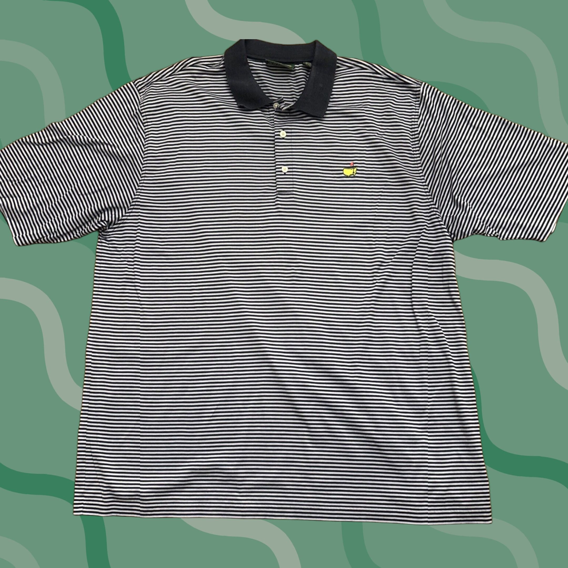 Vintage Masters Collection Polo Shirt Men 2XL Navy Blue Striped Golf Amen Corner Size US XXL / EU 58 / 5 - 1 Thumbnail