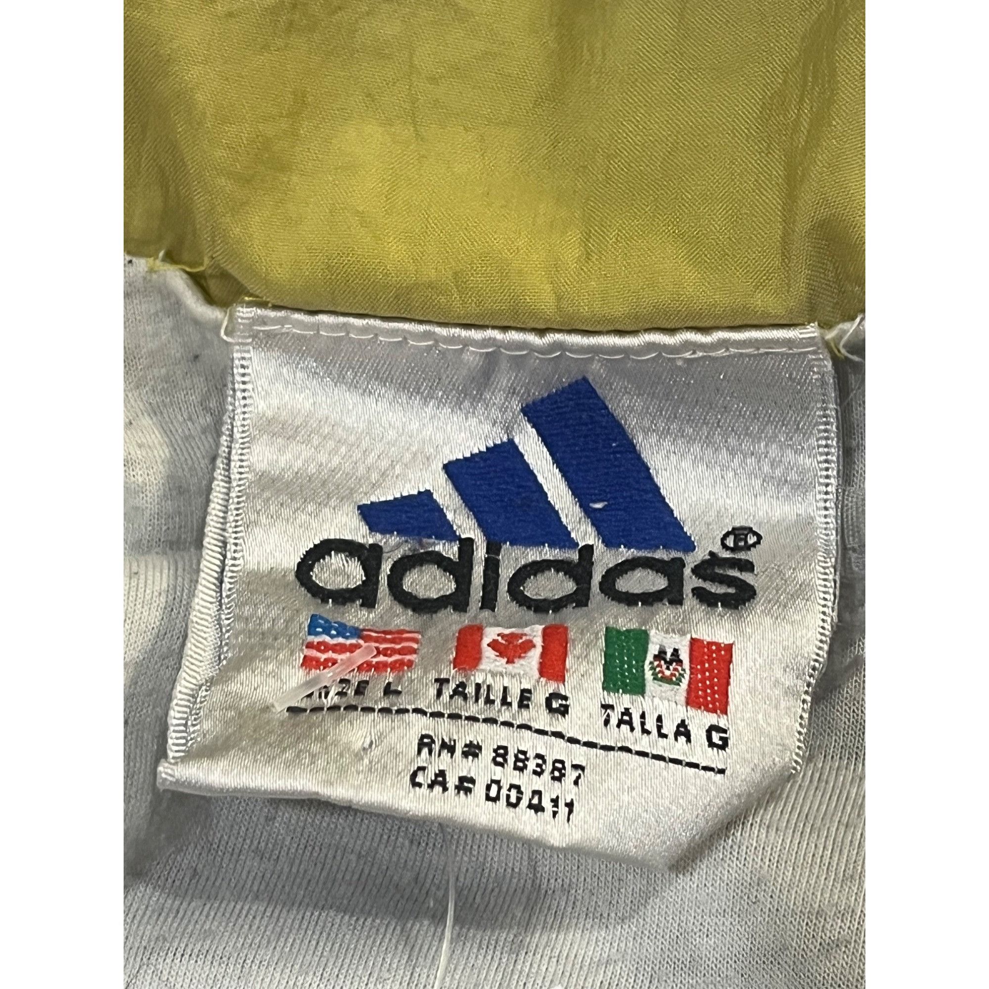 Adidas Vintage Adidas Yellow Black White Jacket Size US L / EU 52-54 / 3 - 4 Thumbnail