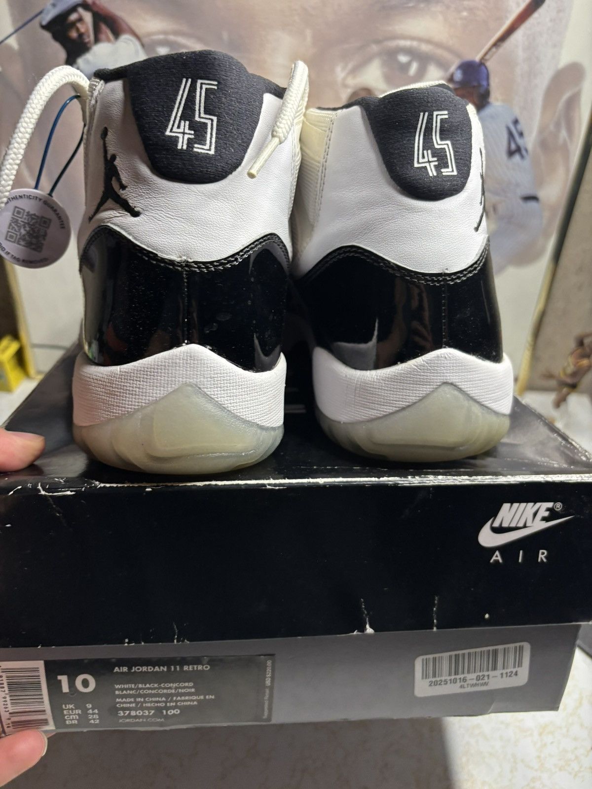 Jordan Brand Air Jordan 11 Retro 2018 Concord 2018 Size US 10 / EU 43 - 7 Thumbnail