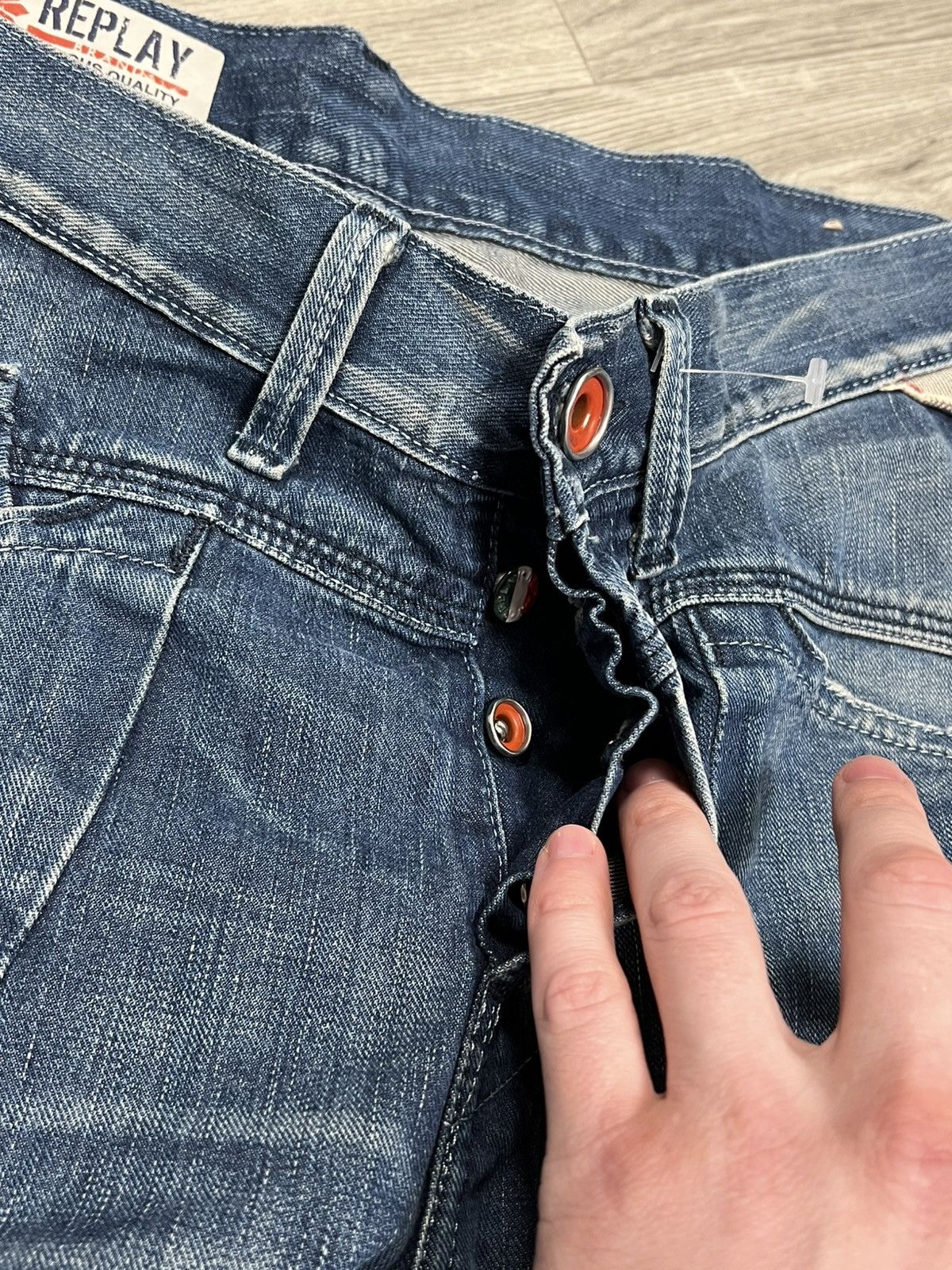 Replay Vintage Y2K REPLAY jeans minimal denim trousers 1990s Size US 32 / EU 48 - 7 Thumbnail