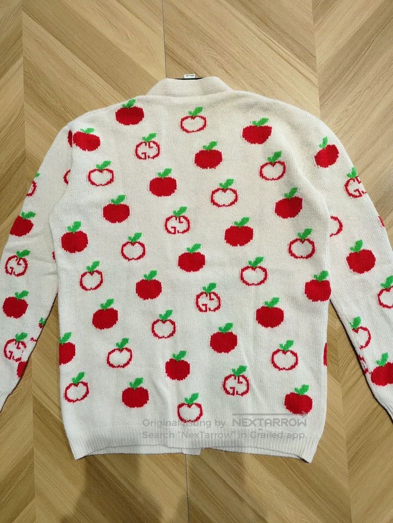 Gucci Gucci Little Apple Knitted Cardigan coat Size S / US 4 / IT 40 - 2 Thumbnail