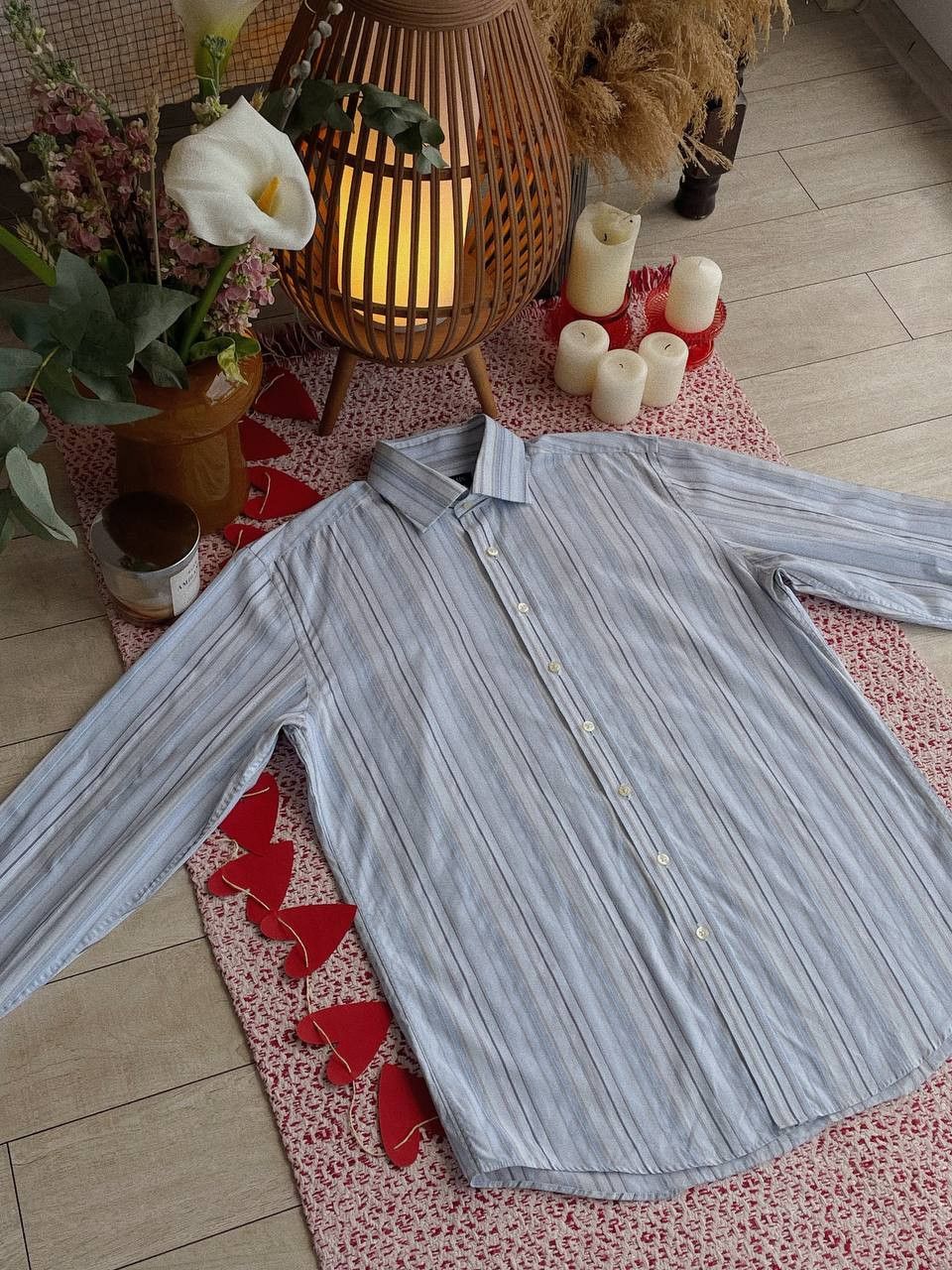 Balmain Balmain Homme Dress Shirt Blue French Cuff Size US M / EU 48-50 / 2 - 6 Thumbnail