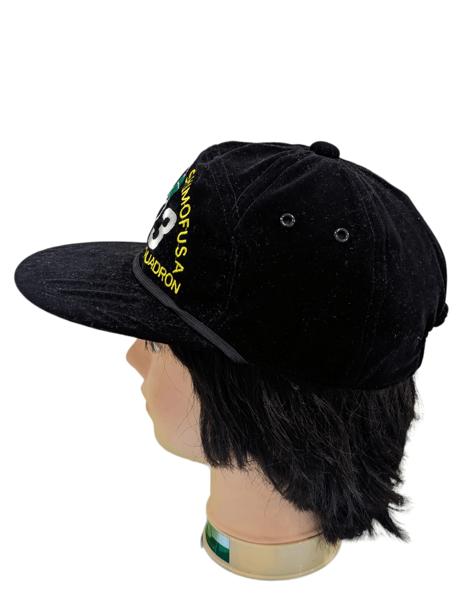 Japanese Brand VINTAGE JMSDF SHIMOFUSA MAINTENANCE SQUADRON AIR FORCE HAT Size ONE SIZE - 2 Thumbnail