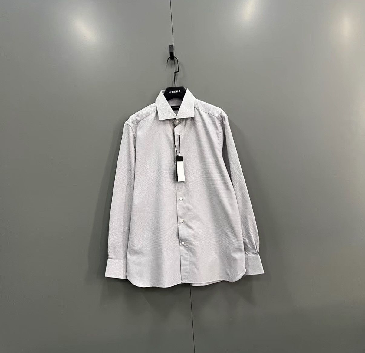 Ermenegildo Zegna Zegna Small Check Lapel Shirt J41 Size US XS / EU 42 / 0 - 1 Thumbnail