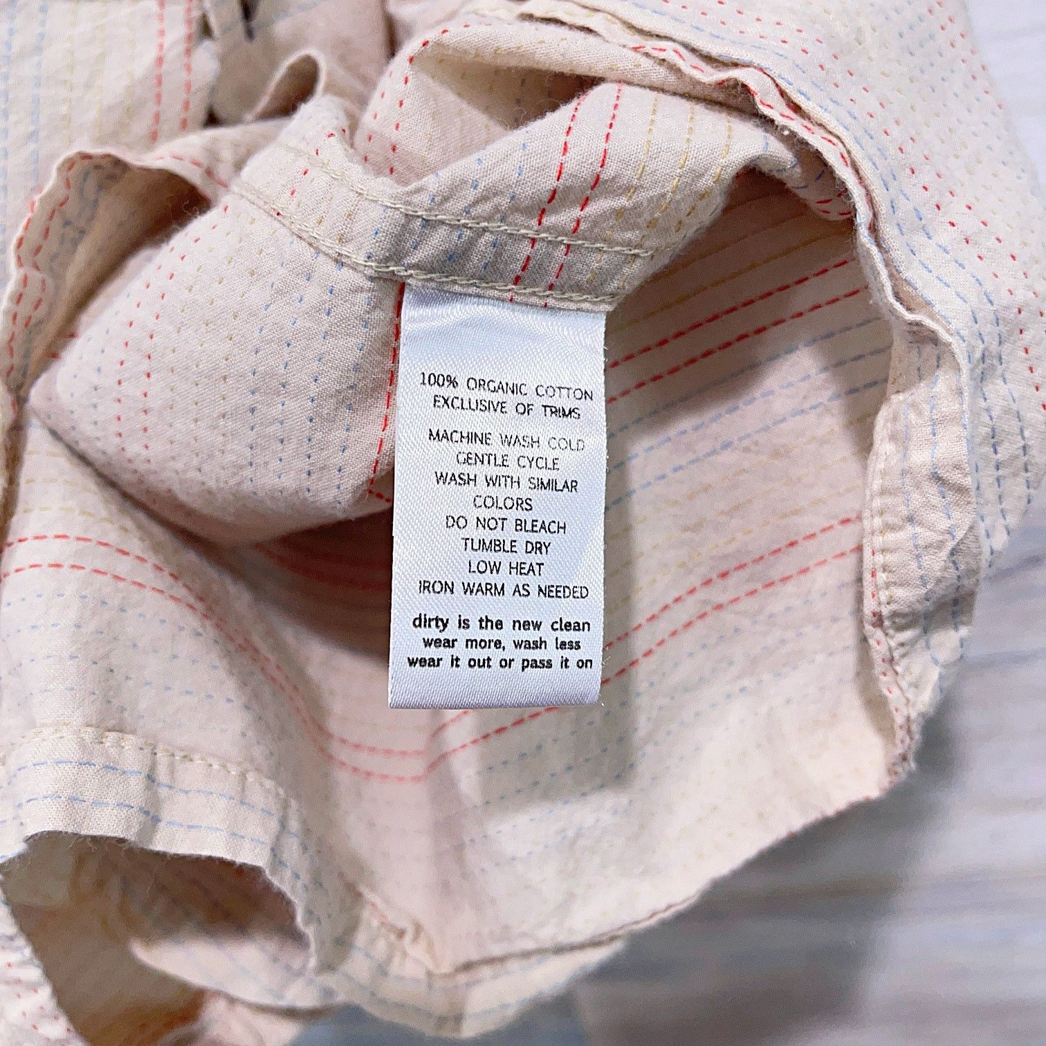 Other Toad & Co Organic Cotton Lawn Shirt Beige Stripe Slim Mens L Size US L / EU 52-54 / 3 - 6 Thumbnail