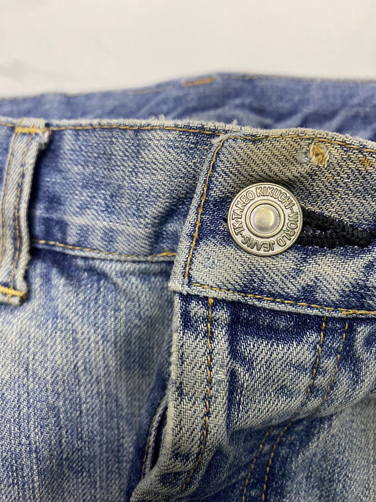 Takeo Kikuchi RARE🔥ARCHIVE TAKEO KIKUCHI DISTRESSED DENIM JEANS Size US 31 - 7 Thumbnail