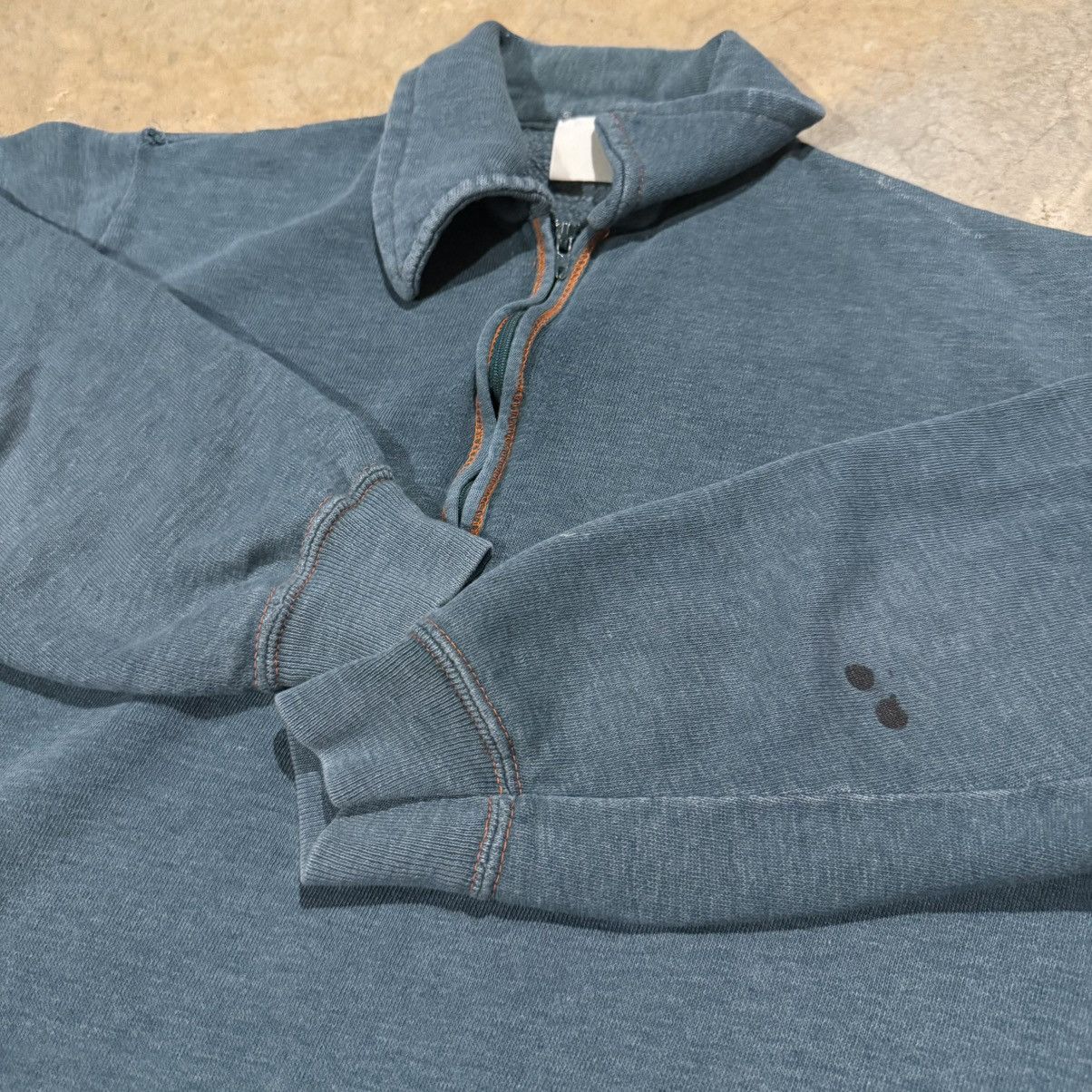 Vintage Vtg 1970s Faded Distressed Quarter Zip Sweatshirt ERD Grunge Size US S / EU 44-46 / 1 - 6 Thumbnail