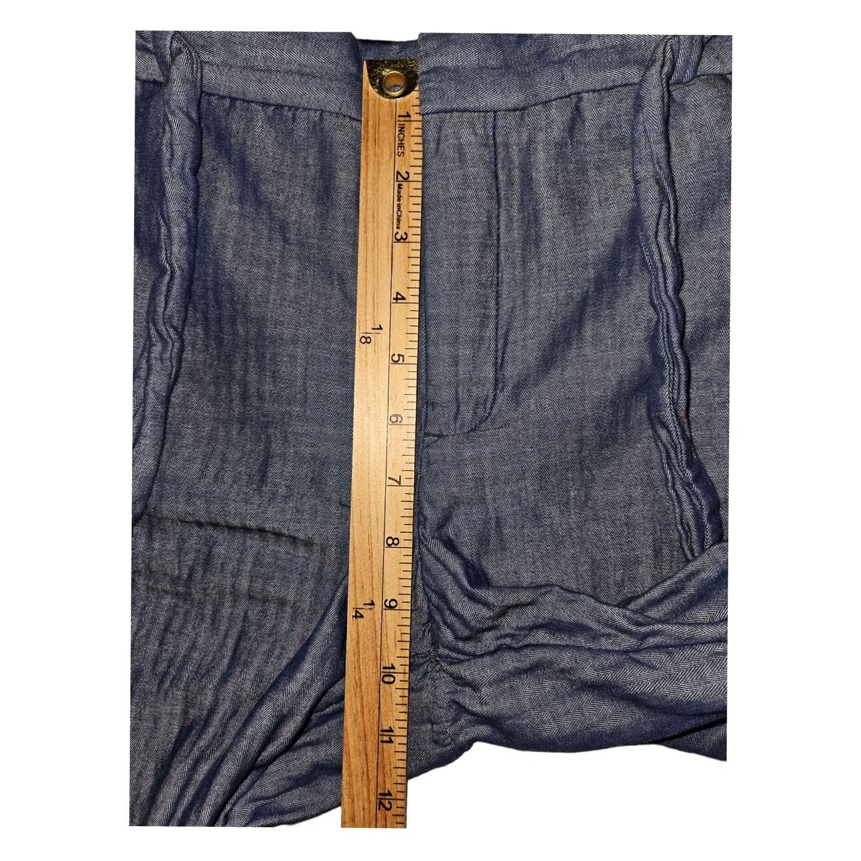 Banana Republic Banana Republic Avery Pants Women's 12 Blue Mid-Rise Self Tie Casual Work Wear Pants Size 34" / US 12 / IT 48 - 5 Thumbnail