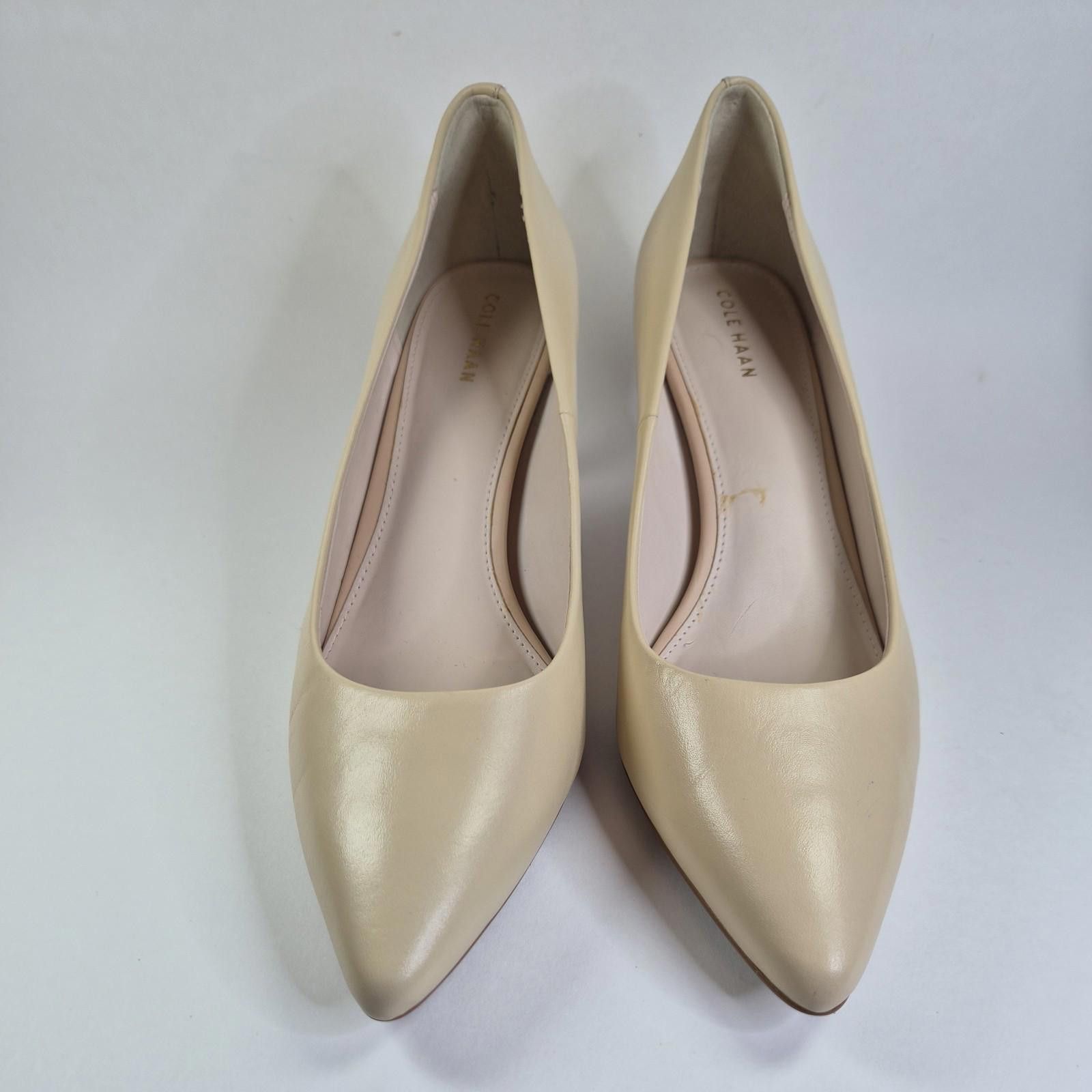 Nine West NINE WEST MARGOT PUMPS NATURAL/TAN LEATHER SIZE 9B Size US 9 / IT 39 - 7 Thumbnail