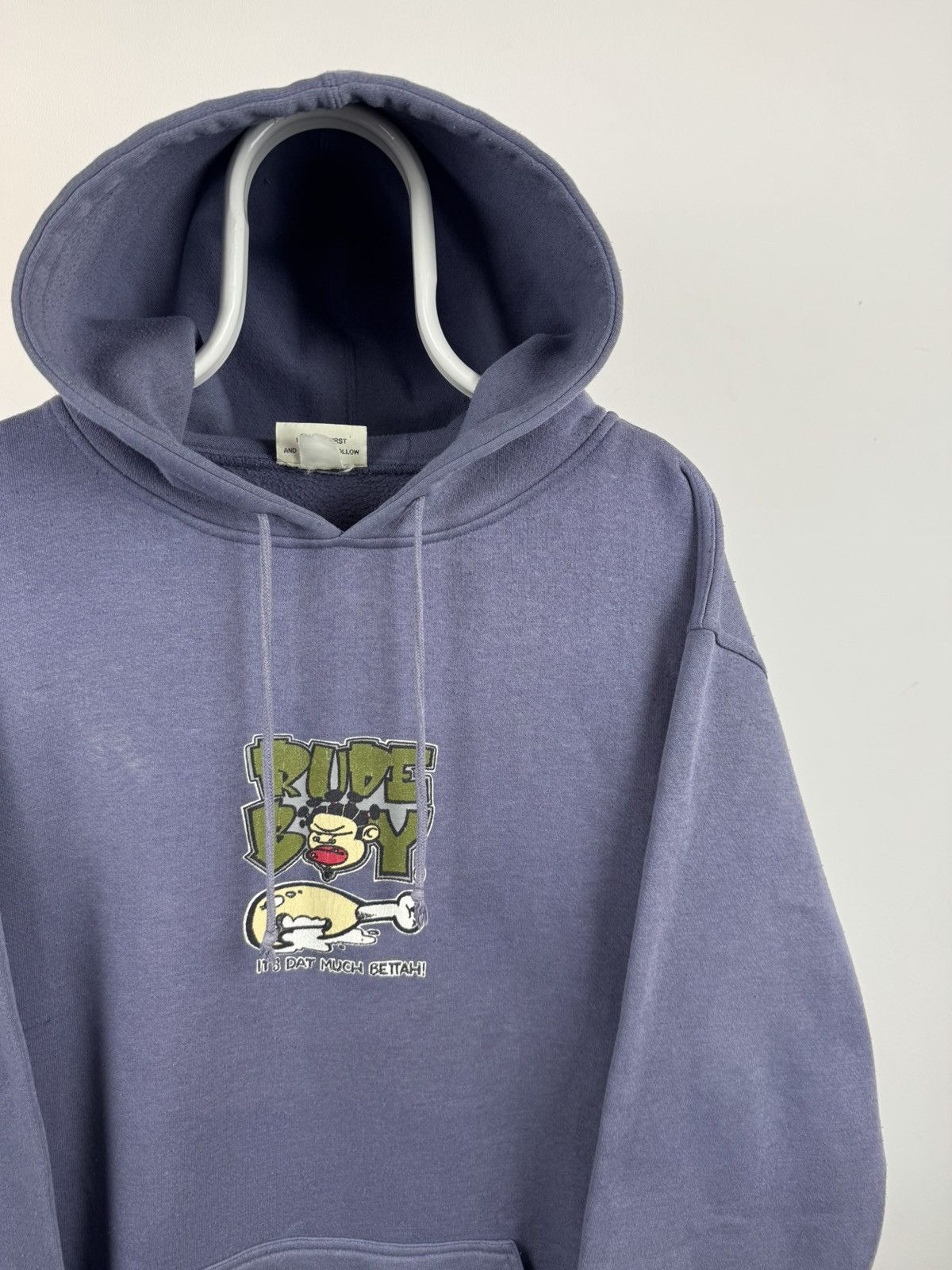 Vintage Vintage 90’s Rude Boy Made in USA Hip Hop Style Hoodie Size US XL / EU 56 / 4 - 3 Thumbnail