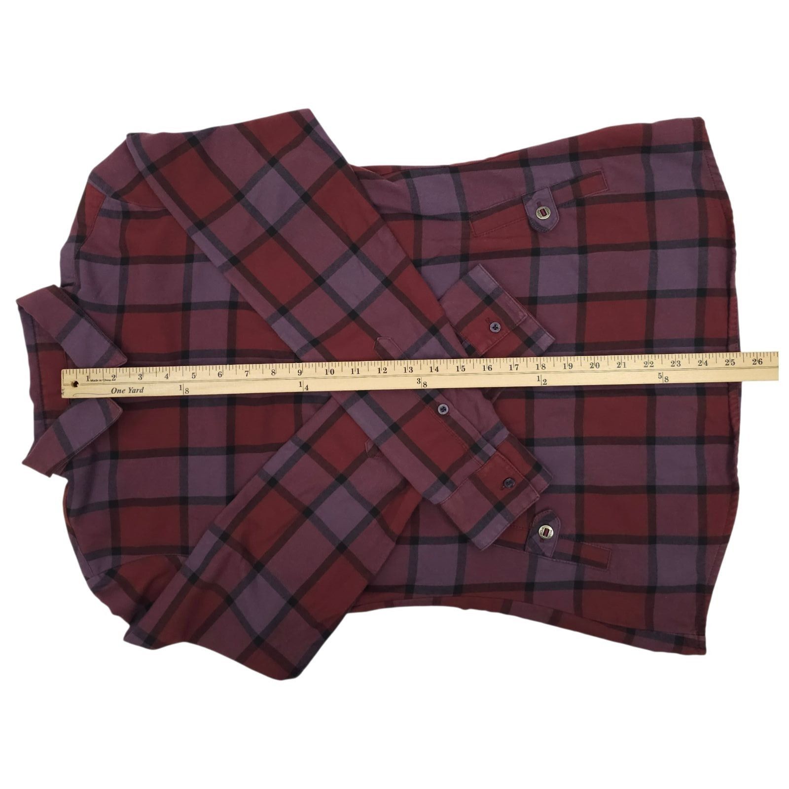 Kuhl Kuhl Plaid Pullover Button Shirt Women S Burgundy Purple Size S / US 4 / IT 40 - 5 Thumbnail