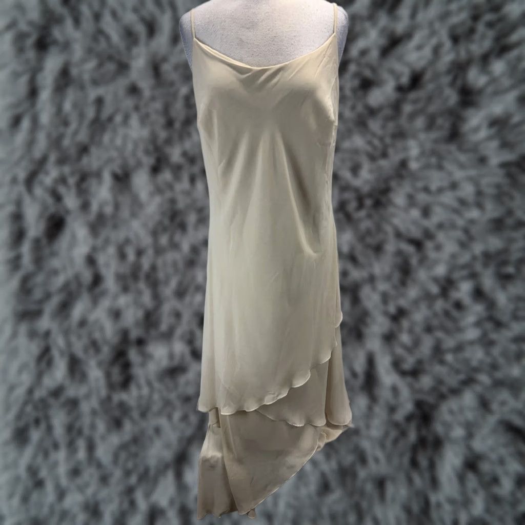 Vintage VINTAGE? No. Caterina Collection Layered Chiffon Maxi Dress Women’s 20 Plus Beige Ethereal Size 3XL / US 20-22 - 1 Thumbnail