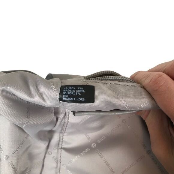 Michael Kors Michael Kors Riley rhinestone studded gray pebble drawstring Size ONE SIZE - 13 Thumbnail