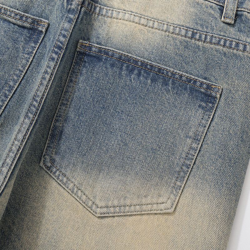 Vintage Retro American distressed ripped men's straight leg jeans Size US 32 / EU 48 - 5 Thumbnail
