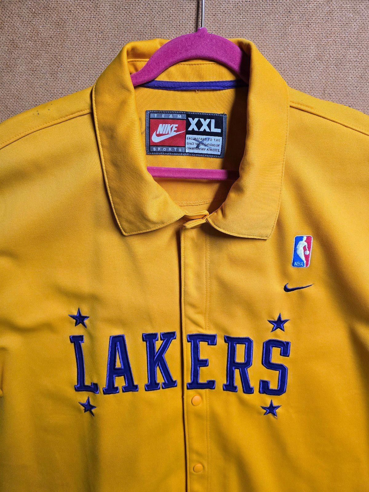 Nike Mens XXL LA Lakers Rewind 57 Vintage Shooting Shirt Warmup Size US XXL / EU 58 / 5 - 3 Thumbnail
