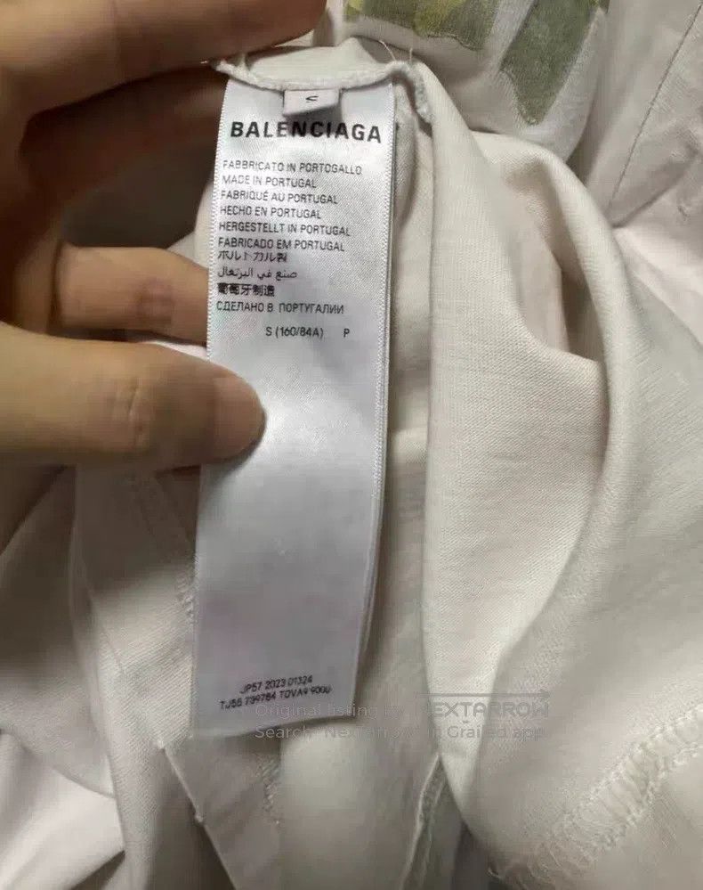 Balenciaga Balenciaga Tape destruction distressed round neck loose sh Size US S / EU 44-46 / 1 - 5 Thumbnail