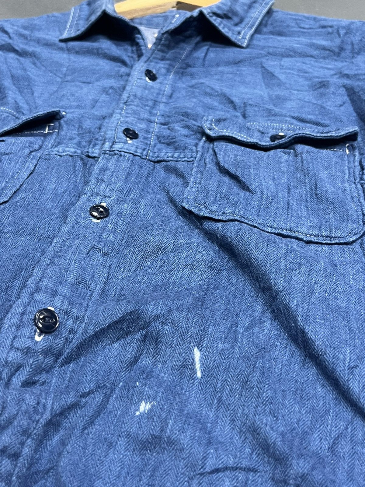 Kapital KAPITAL Indigo Workwear Shirt Size US XL / EU 56 / 4 - 3 Thumbnail