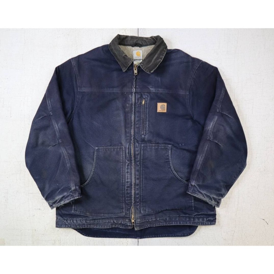 Carhartt Vintage Carhartt C61 Sherpa Jacket XL Blue Canvas Workwear Size US XL / EU 56 / 4 - 9 Thumbnail
