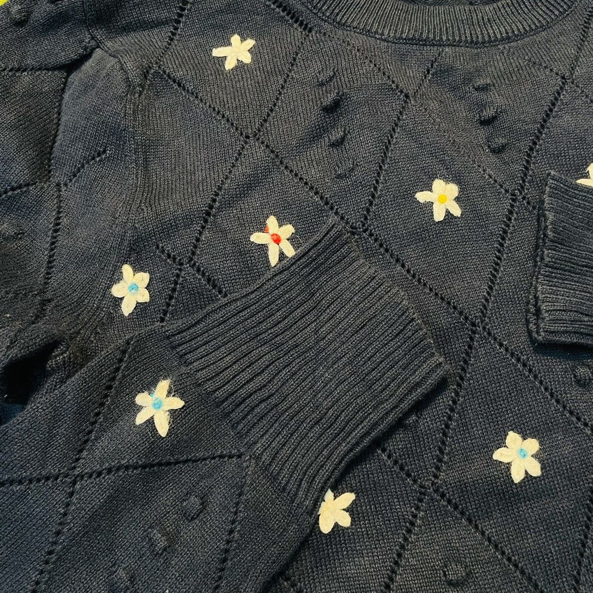 Other Hand Made Flower Embroidery Sweater Size S / US 4 / IT 40 - 4 Thumbnail