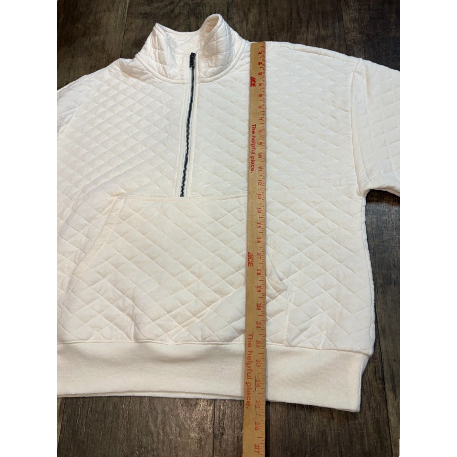 Vintage DSG Hacket Mens Large Half Zip White Quilted Beige Long Sleeve Sweater Jacket Regular Size L Men Size US L / EU 52-54 / 3 - 2 Thumbnail
