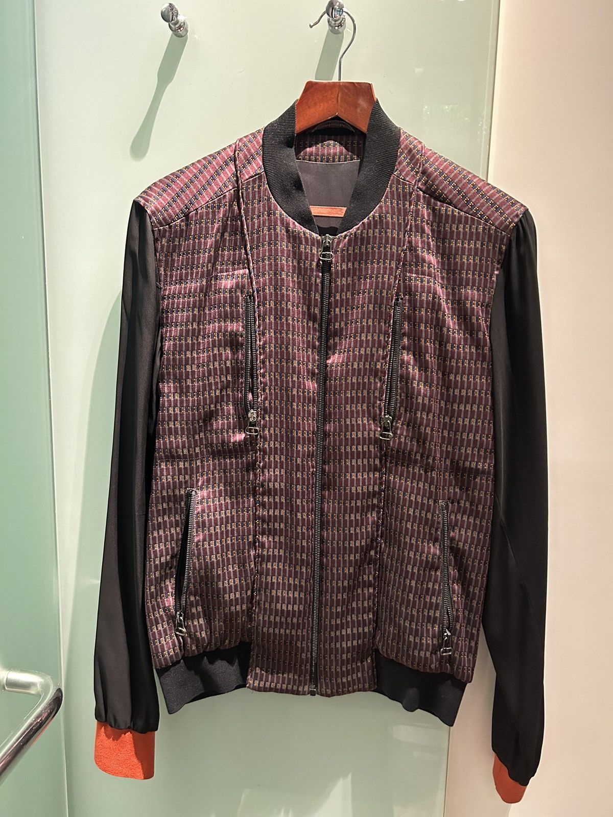 image of Lanvin Bomber Jacket in Red, Men's (Size Medium)