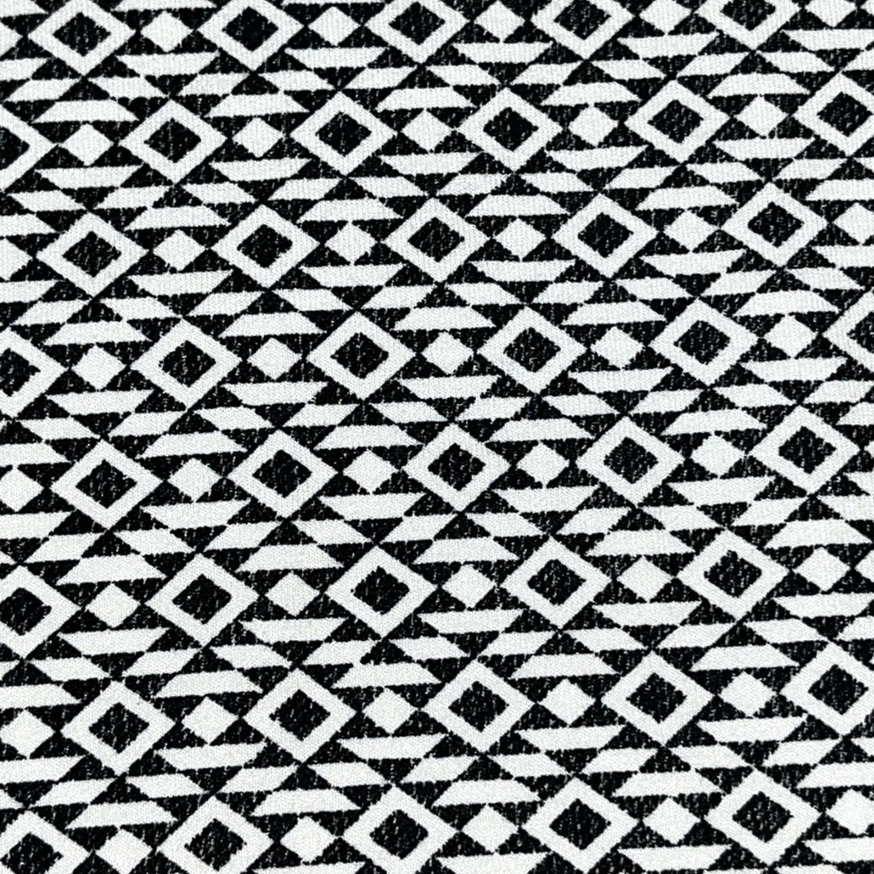 Vintage Carve Designs Skirt A-Line Geometric Black White Pull On Rayon Lrg Women Midi Elastic Waist Stretch Finish: Flowy Size 36" / US 14 / IT 50 - 3 Thumbnail