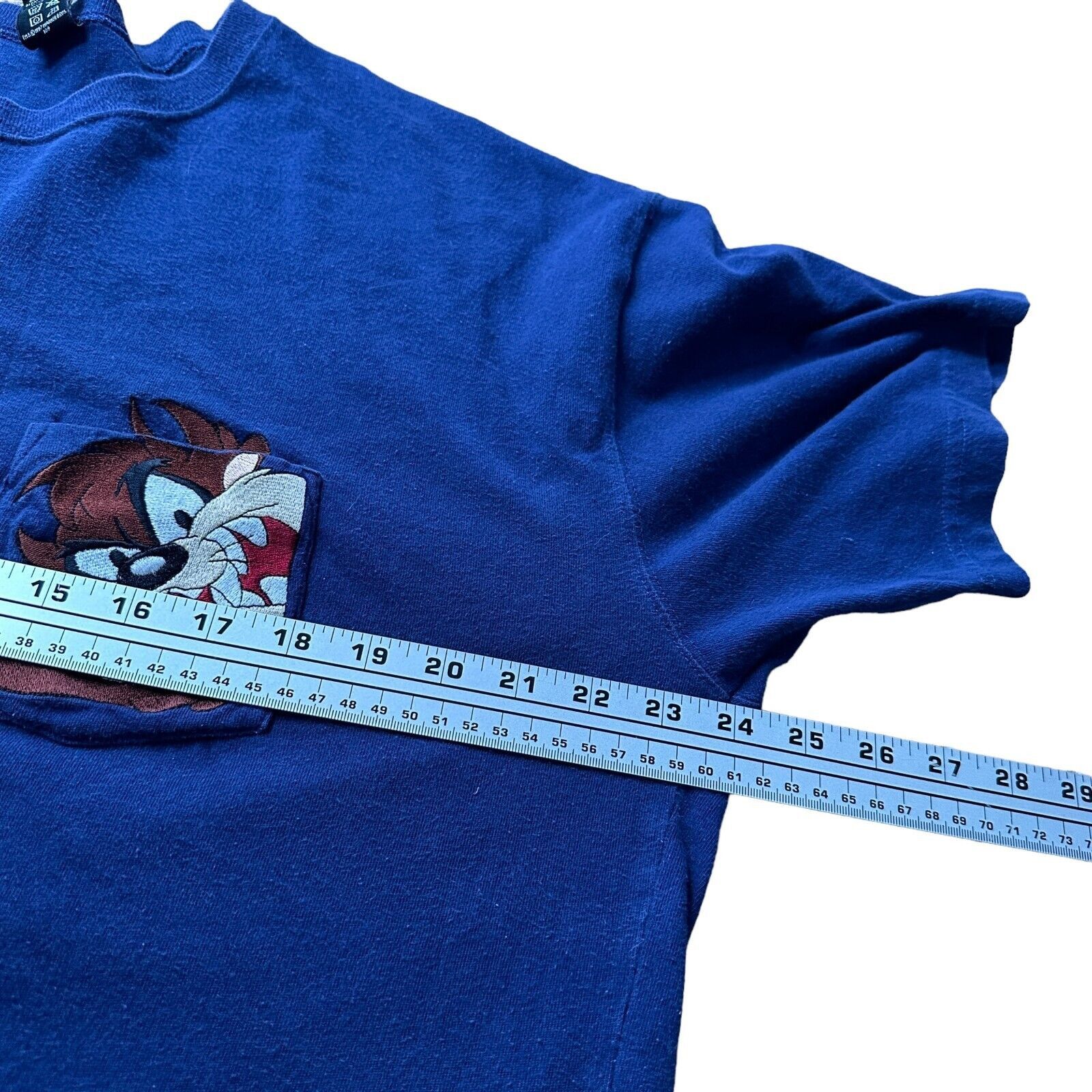 Warner Bros Vintage Warner Bros Taz Pocket T-Shirt Men’s XL Blue Cotton Size US XL / EU 56 / 4 - 7 Thumbnail