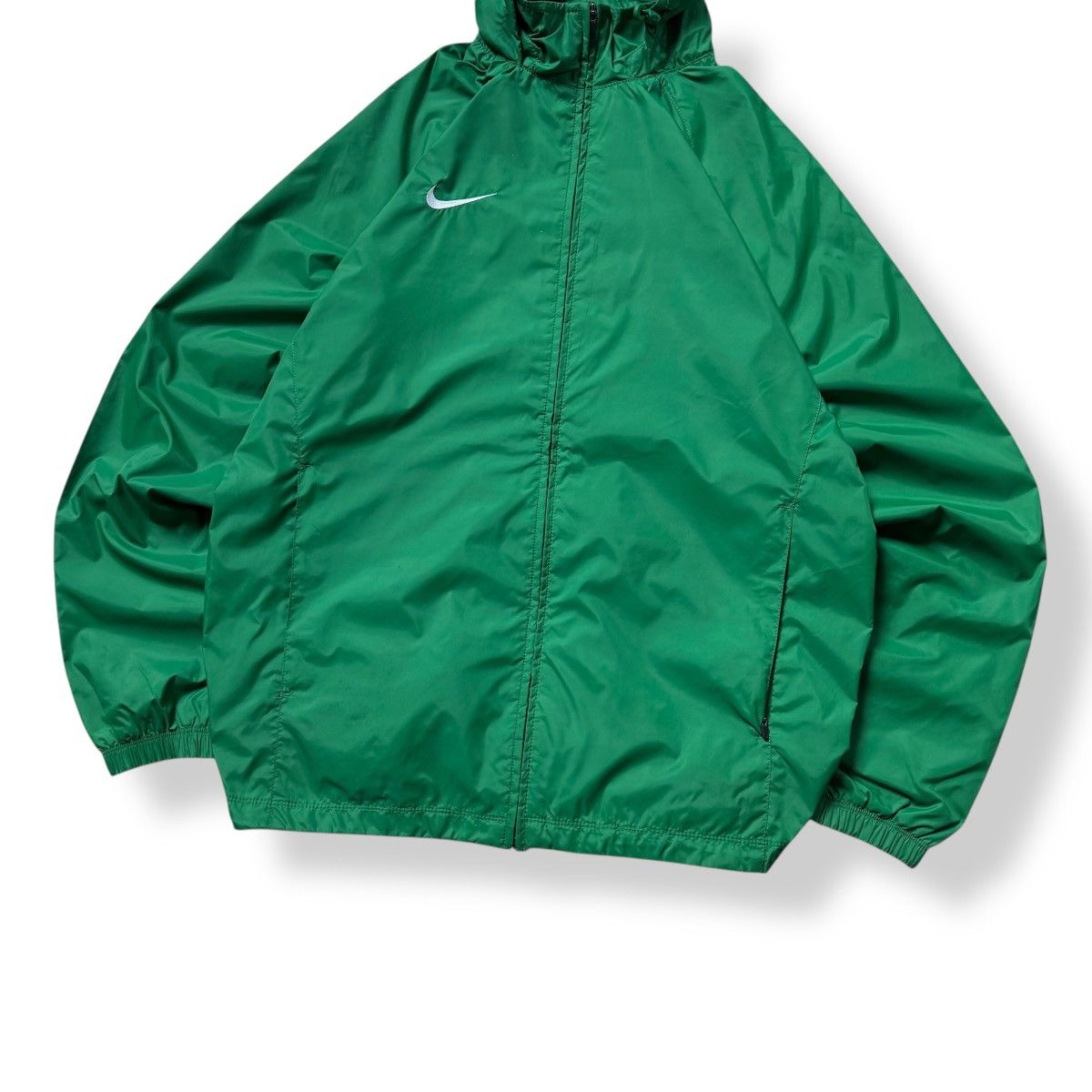 Nike Nike Vintage Track Nylon Sportwear Green Jacket Y2K Hooded Size US M / EU 48-50 / 2 - 2 Thumbnail