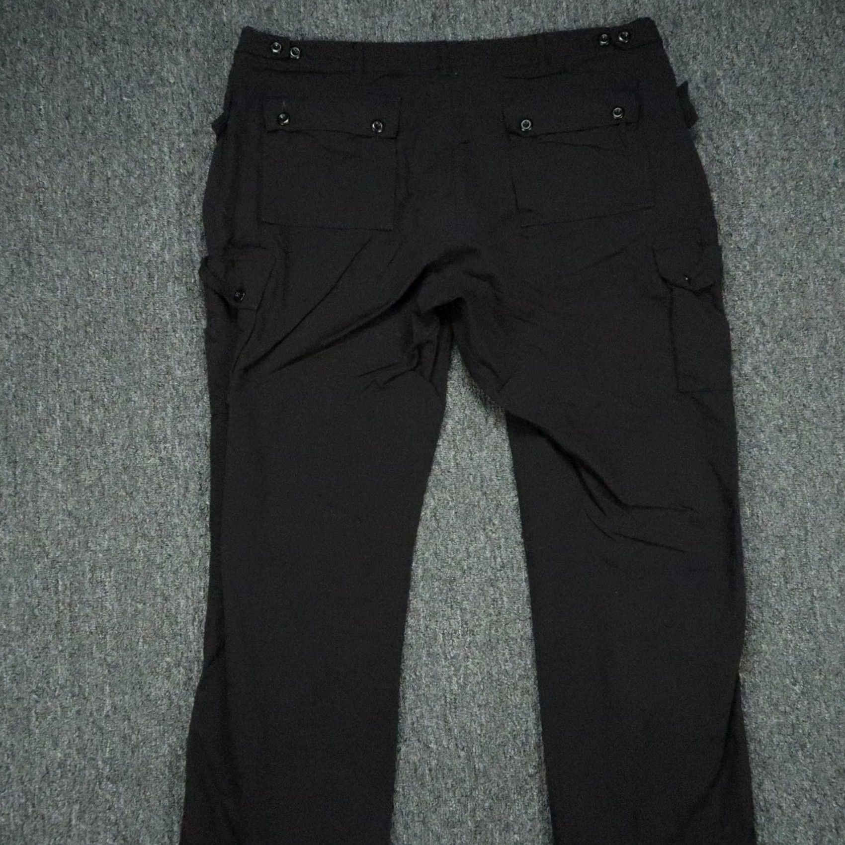 Vintage Clothing Arts Pants Mens 40x30 Black Cargo Pocket Travel Trousers Pants Cargo Pocket Slash Pocket Front Flat Front Nylon 40 Regular Mens Black Size US 40 / EU 56 - 6 Thumbnail