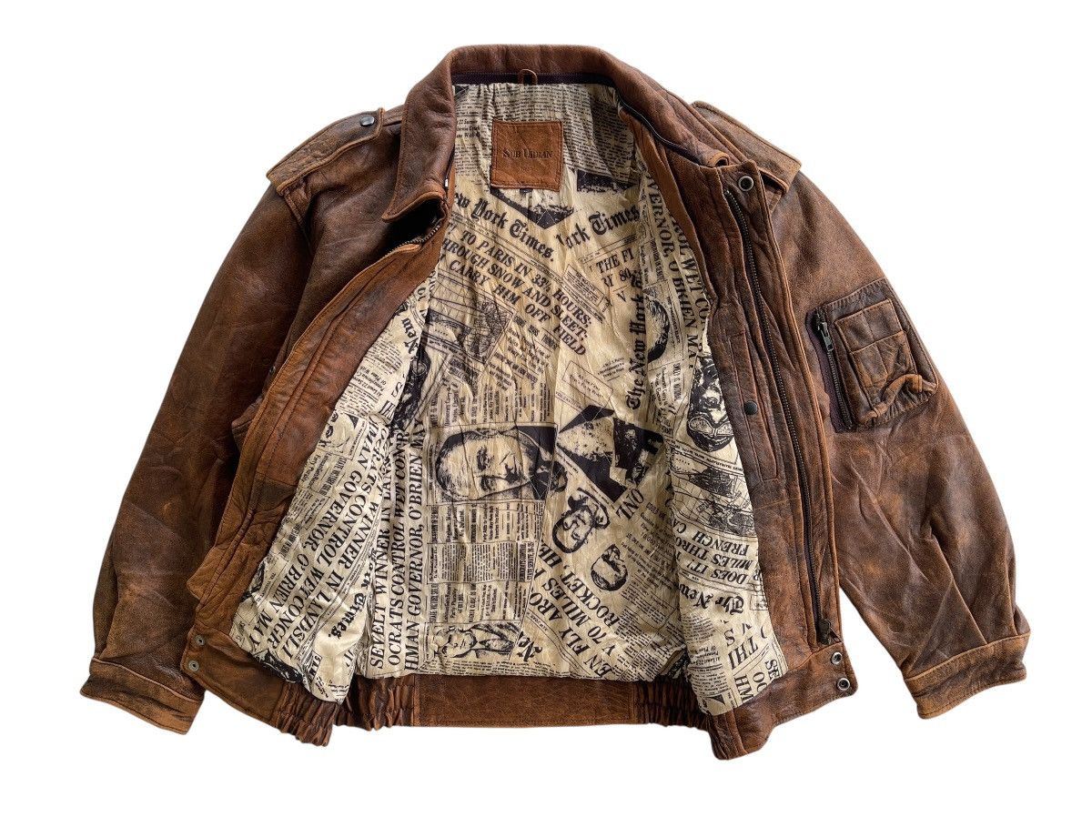 Japanese Brand Sub Urban Sheepskin Leather Jacket Size US L / EU 52-54 / 3 - 5 Thumbnail