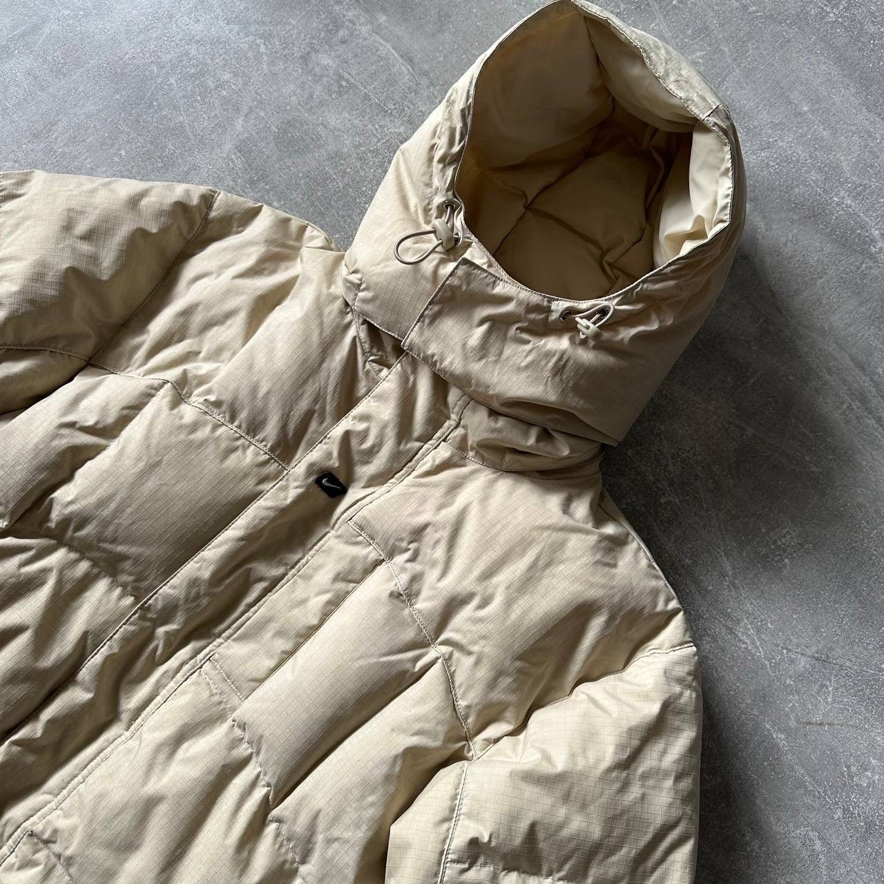 Nike × Vintage Nike Vintage beige USA y2k Down Puffer Jacket bomber coat Size US L / EU 52-54 / 3 - 4 Thumbnail