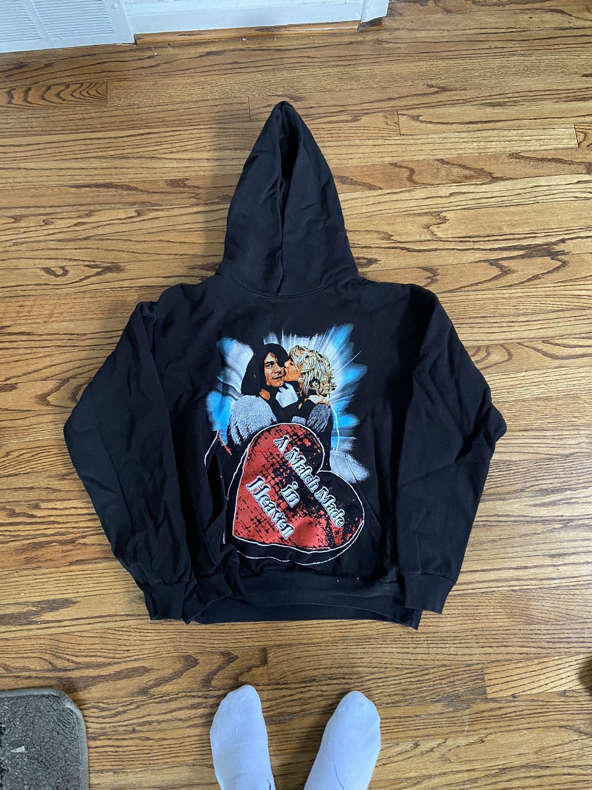 image of Kurt Cobain Hoodie in Black, Men's (Size Large)