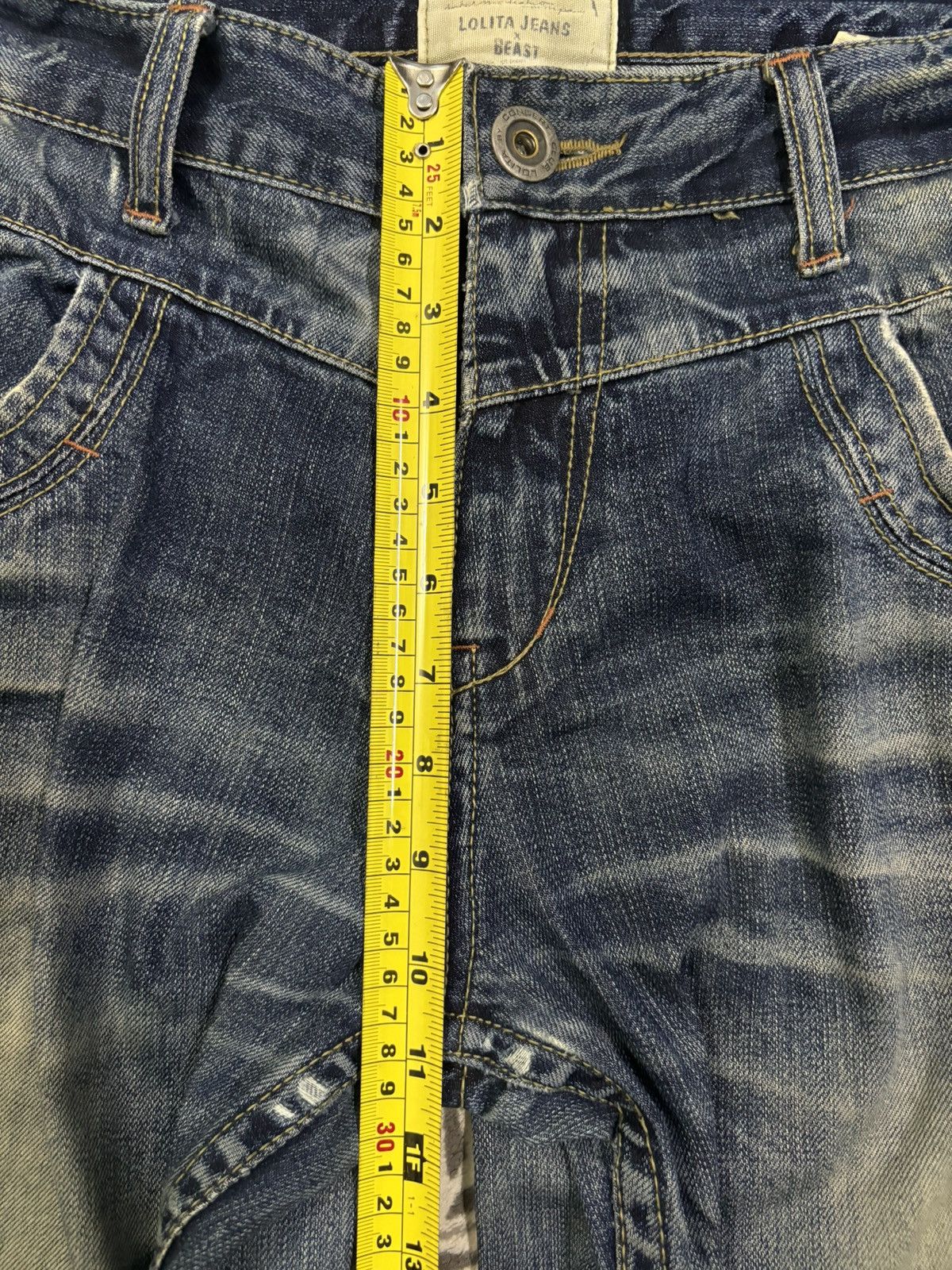 Beauty Beast Vintage Lolita x Beast Studded Flare Distressed Punk Jeans Size US 35 - 21 Thumbnail