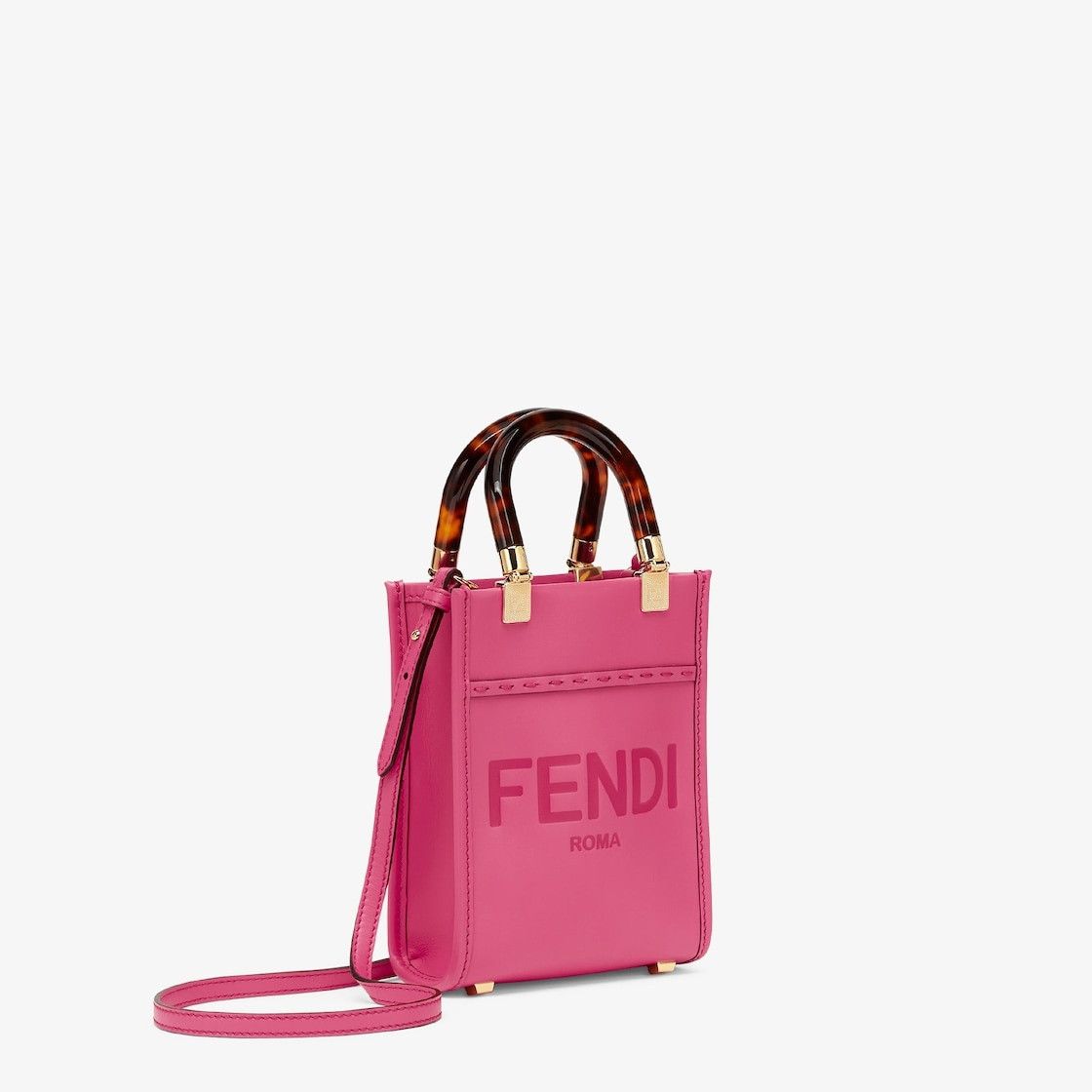 Fendi o1w1db10425 Size: OS / Mini Sunshine Shopper Bag in Pink Size ONE SIZE - 2 Thumbnail