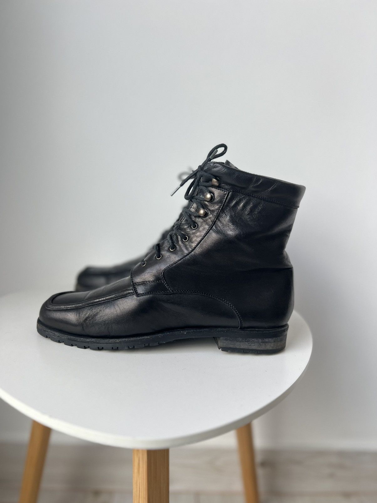 Bally Bally Leather Boot Lace Up Lug Sole Vintage Size US 5.5 / EU 38 - 4 Thumbnail