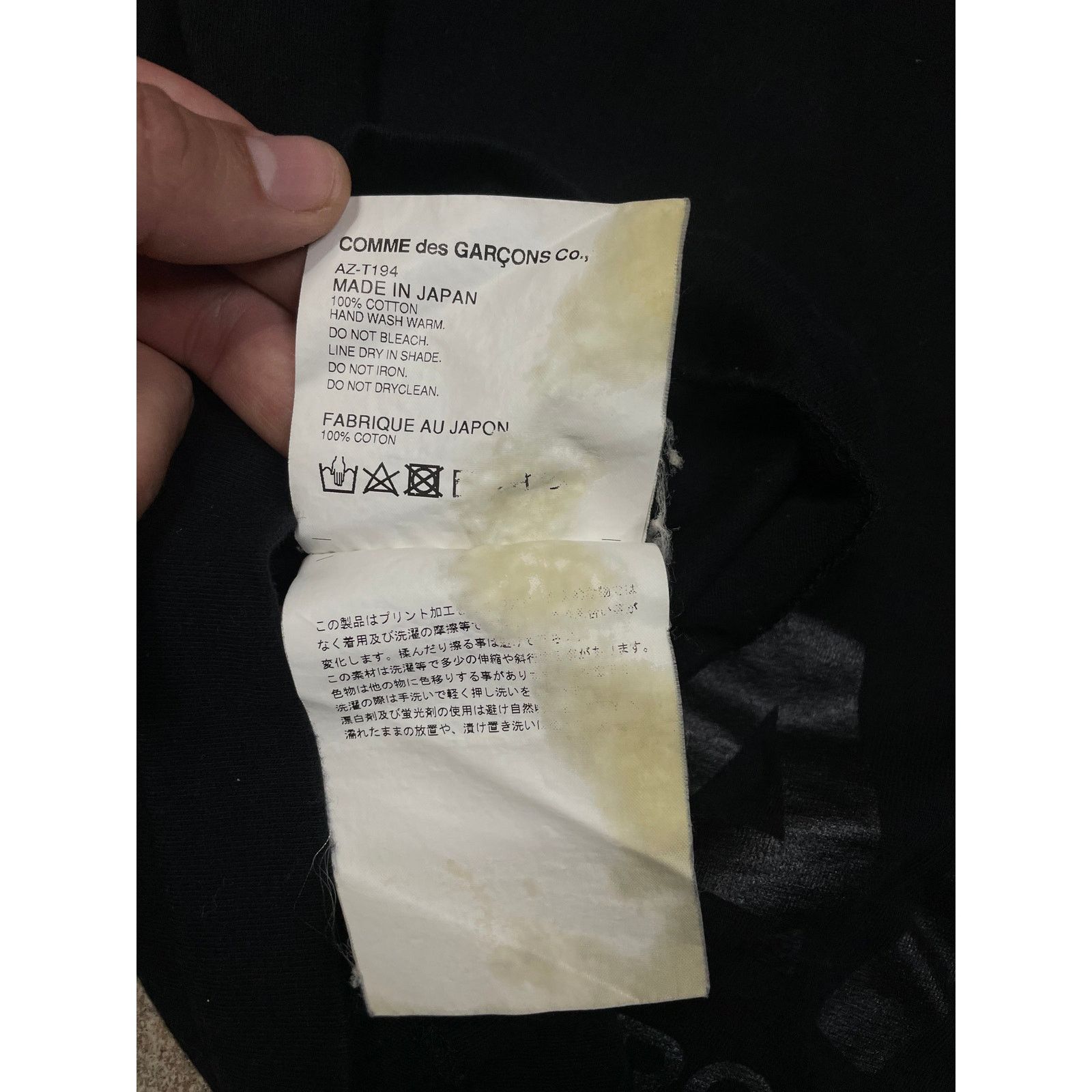 Comme des Garcons CDG Tee Black Hearts Large Used Size US L / EU 52-54 / 3 - 4 Thumbnail