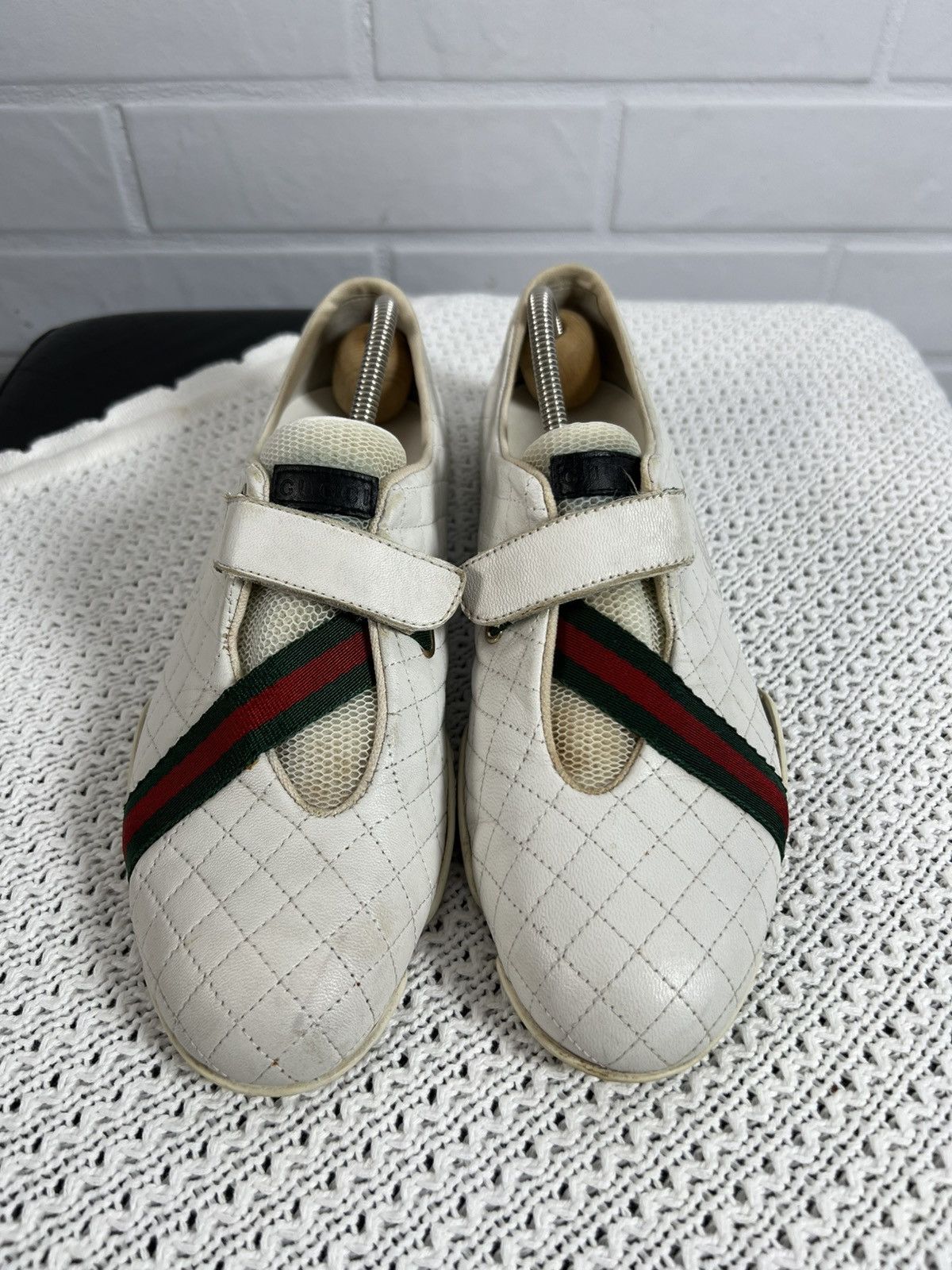 Gucci Gucci Leather Sneakers White Size 37 Size US 7 / IT 37 - 2 Thumbnail