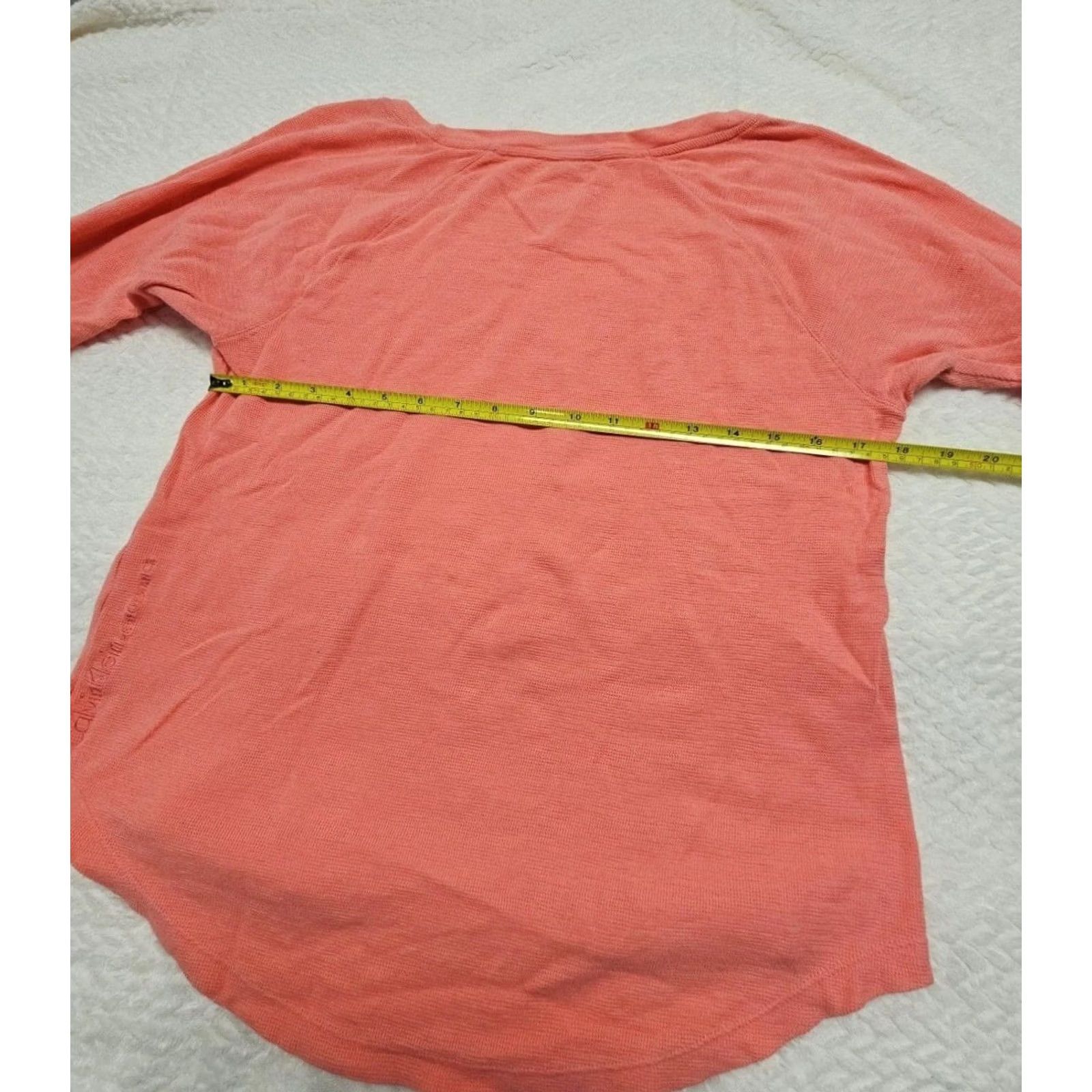 Calvin Klein VINTAGE Calvin Klein Top Women’s Large Casual Ragland Coral 3/4 Sleeve Crew Neck Pullover Knit Lightweight All Seasons Womens Size L / US 10 / IT 46 - 6 Thumbnail
