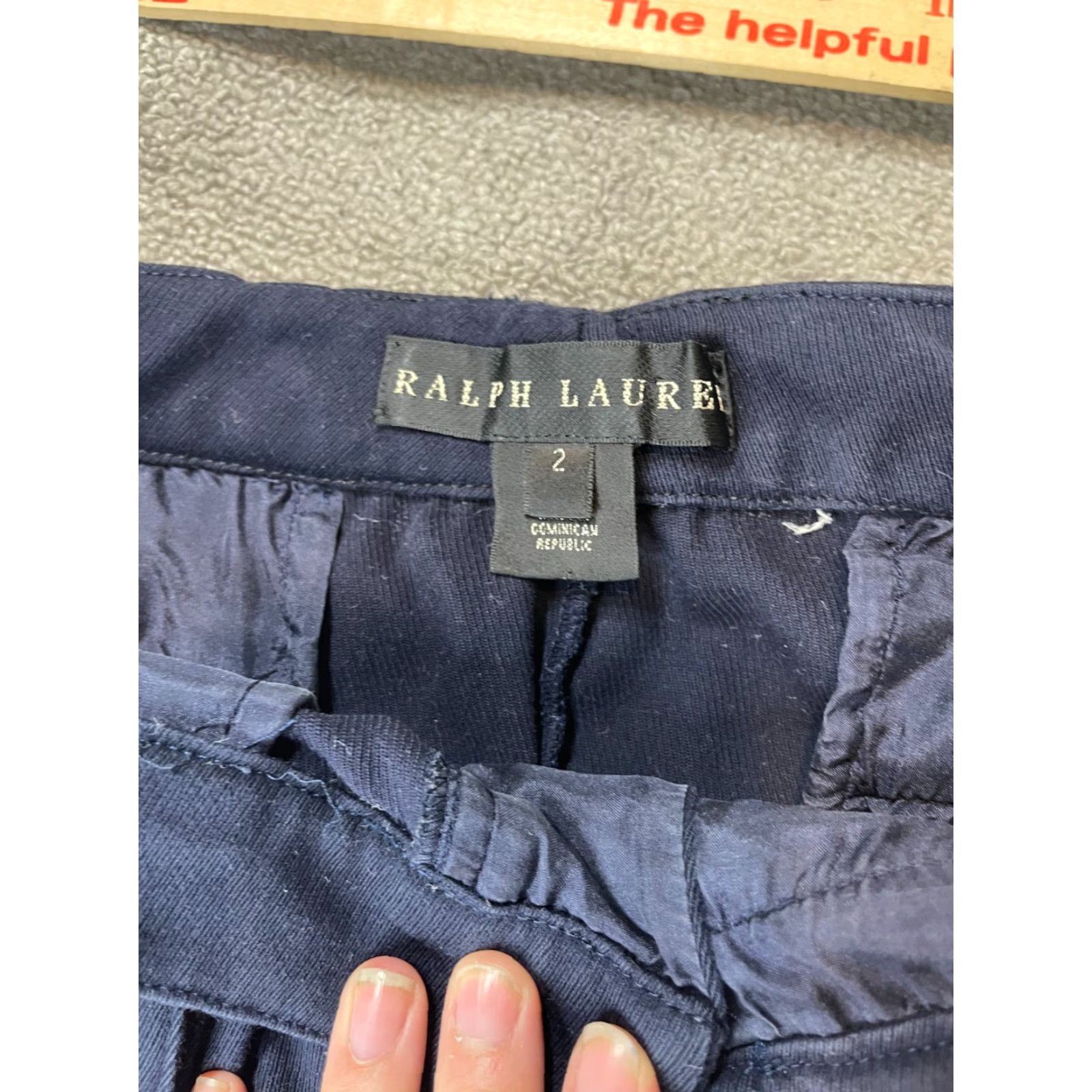 Ralph Lauren Lauren Ralph Lauren Skirt Womens Size 2 Navy Blue Zip Cargo Pockets Short Silk Formal Workwear Blue Women’s Skirt Size 26" / US 2 / IT 38 - 4 Thumbnail