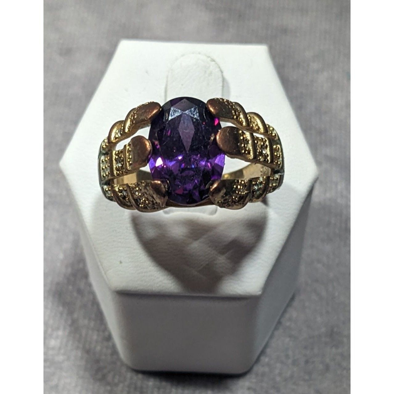 Other Vintage Regal Men's Ring Marked 18K GF With Purple Stone Siz Size ONE SIZE - 10 Thumbnail