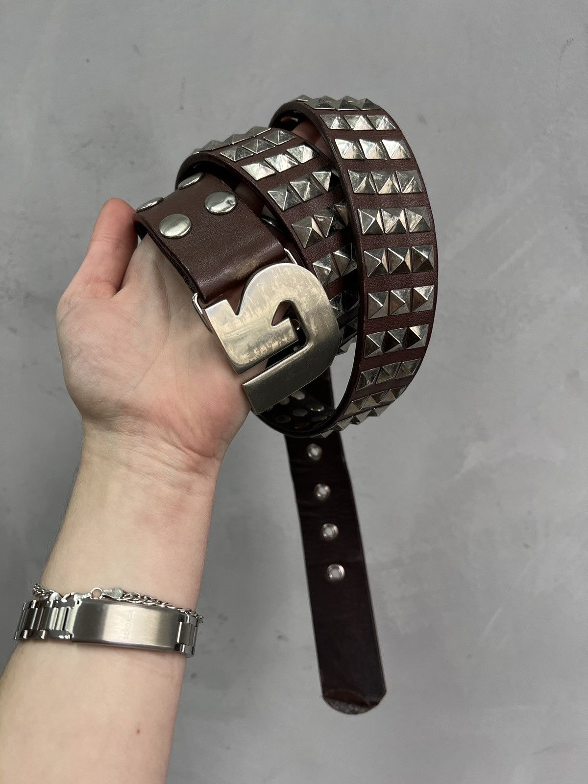 Burton Burton leather studded arrow shaped buckle western Belt Size ONE SIZE - 2 Thumbnail