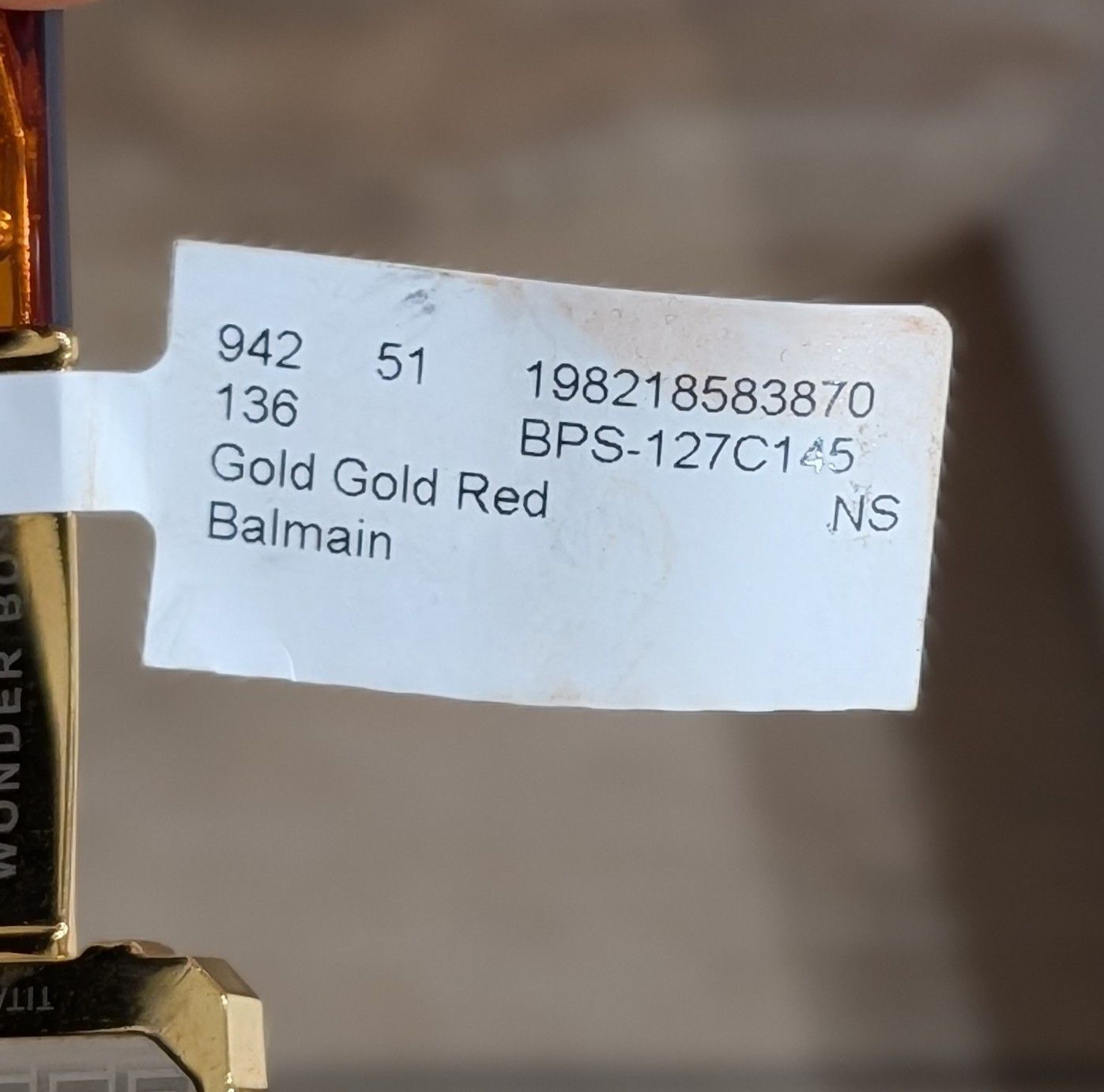 Balmain BALMAIN 75mm Shield Novelty Sunglasses Gold/Gold/Red Size ONE SIZE - 9 Thumbnail