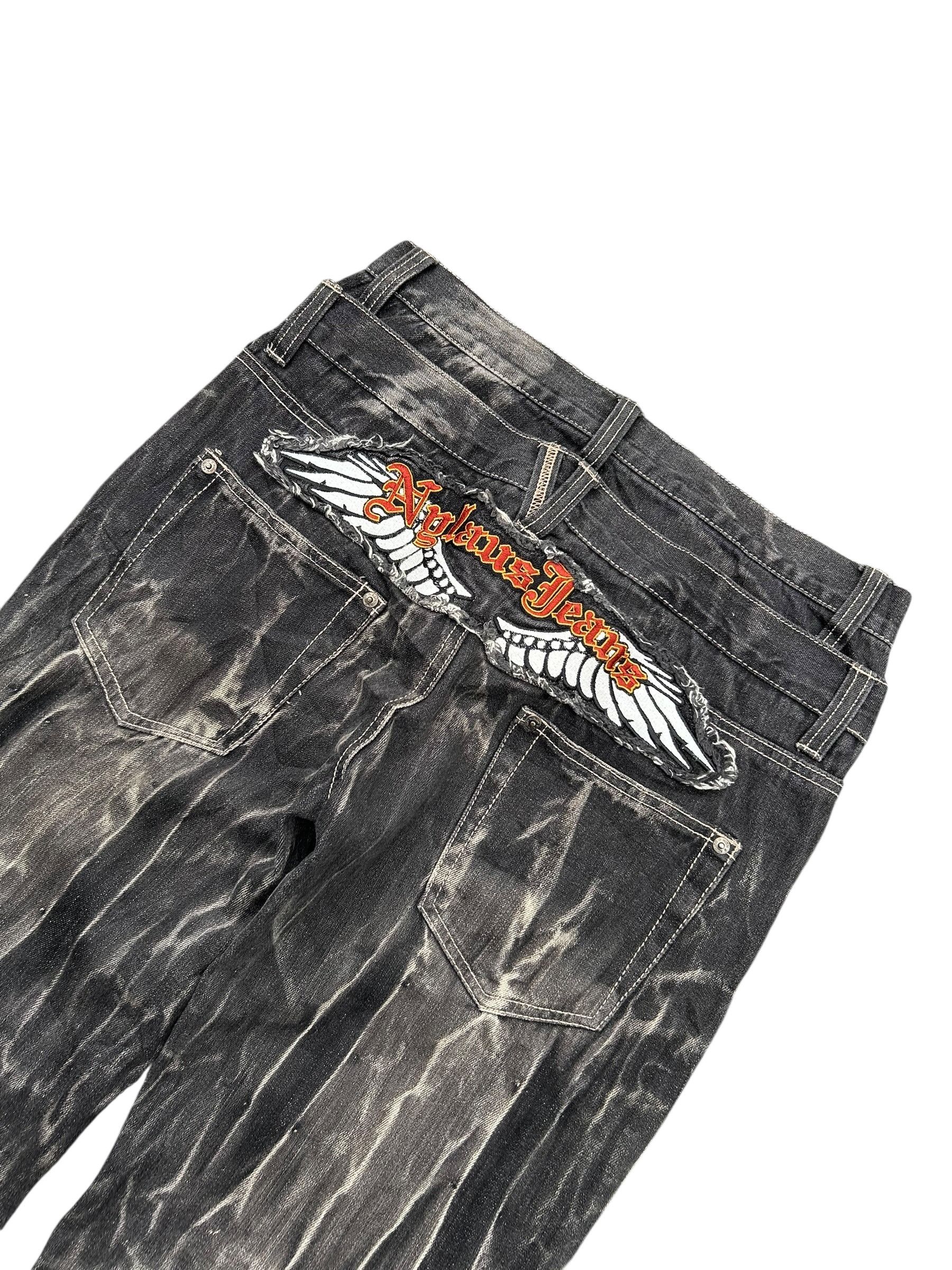 14th Addiction × If Six Was Nine × Le Grande Bleu (L.G.B.) Rare 🔥 NYLAUS Double Waist Japanese Punk Style Denim Jeans Size US 32 / EU 48 - 2 Thumbnail