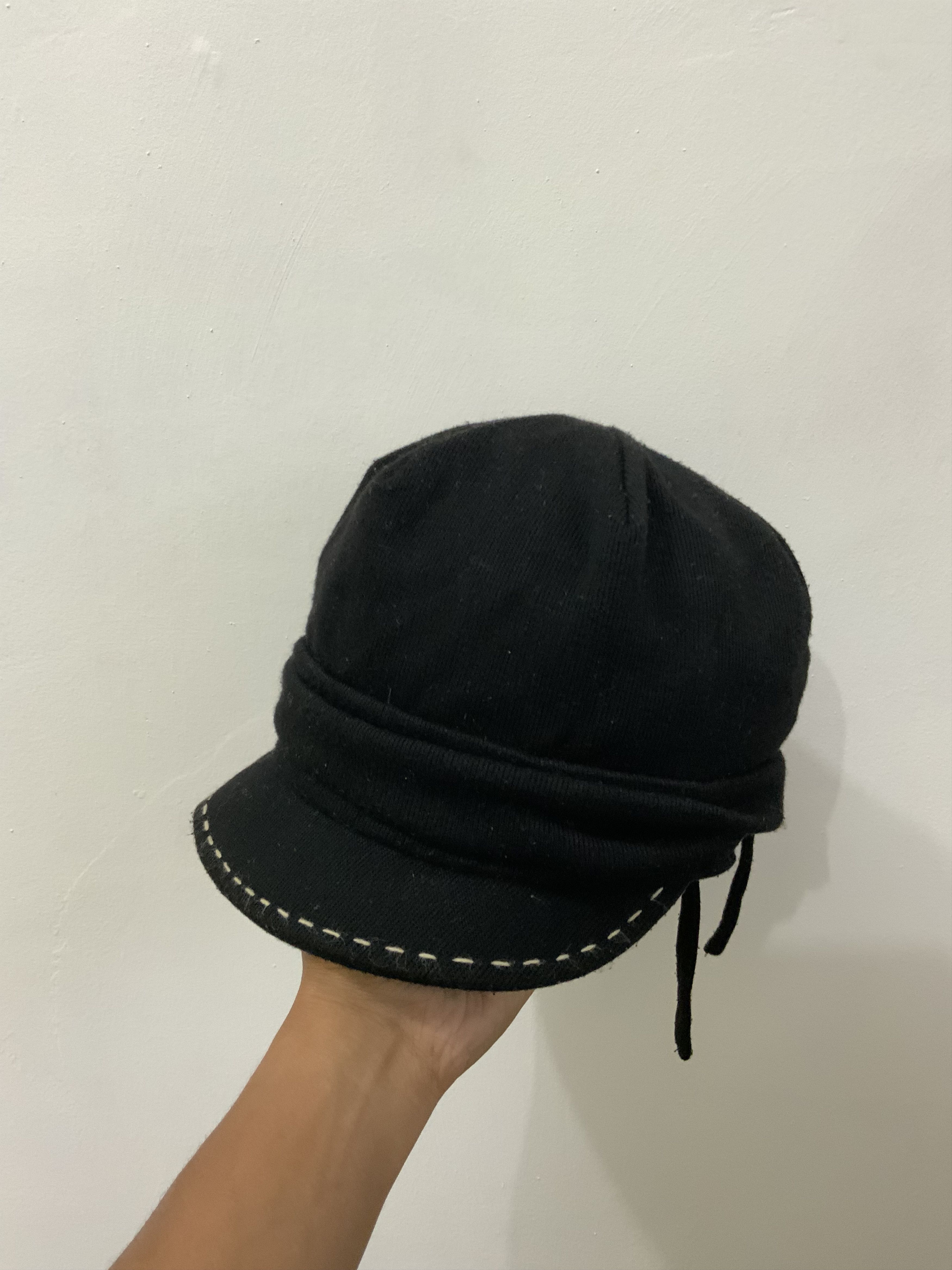 Vintage Vintage Black Retro Hat Size ONE SIZE - 1 Thumbnail