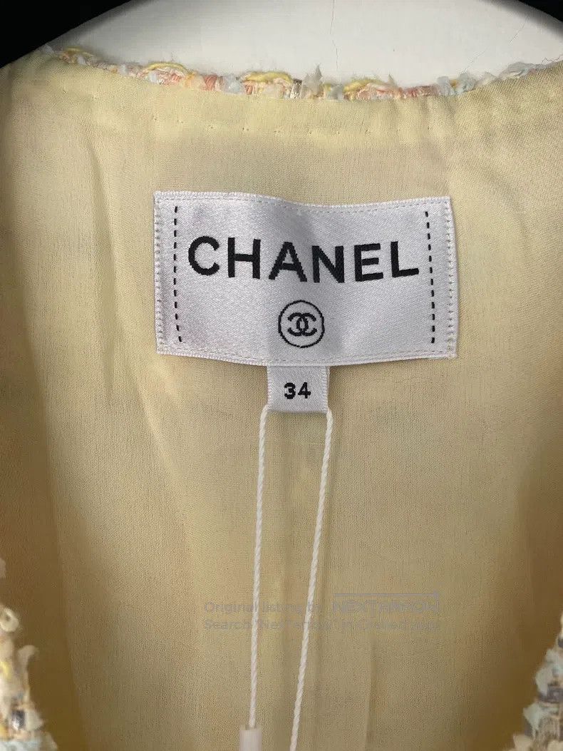 Chanel Chanel Yellow tweed tweed pocket vest Size XXS / US 00 / IT 34 - 3 Thumbnail