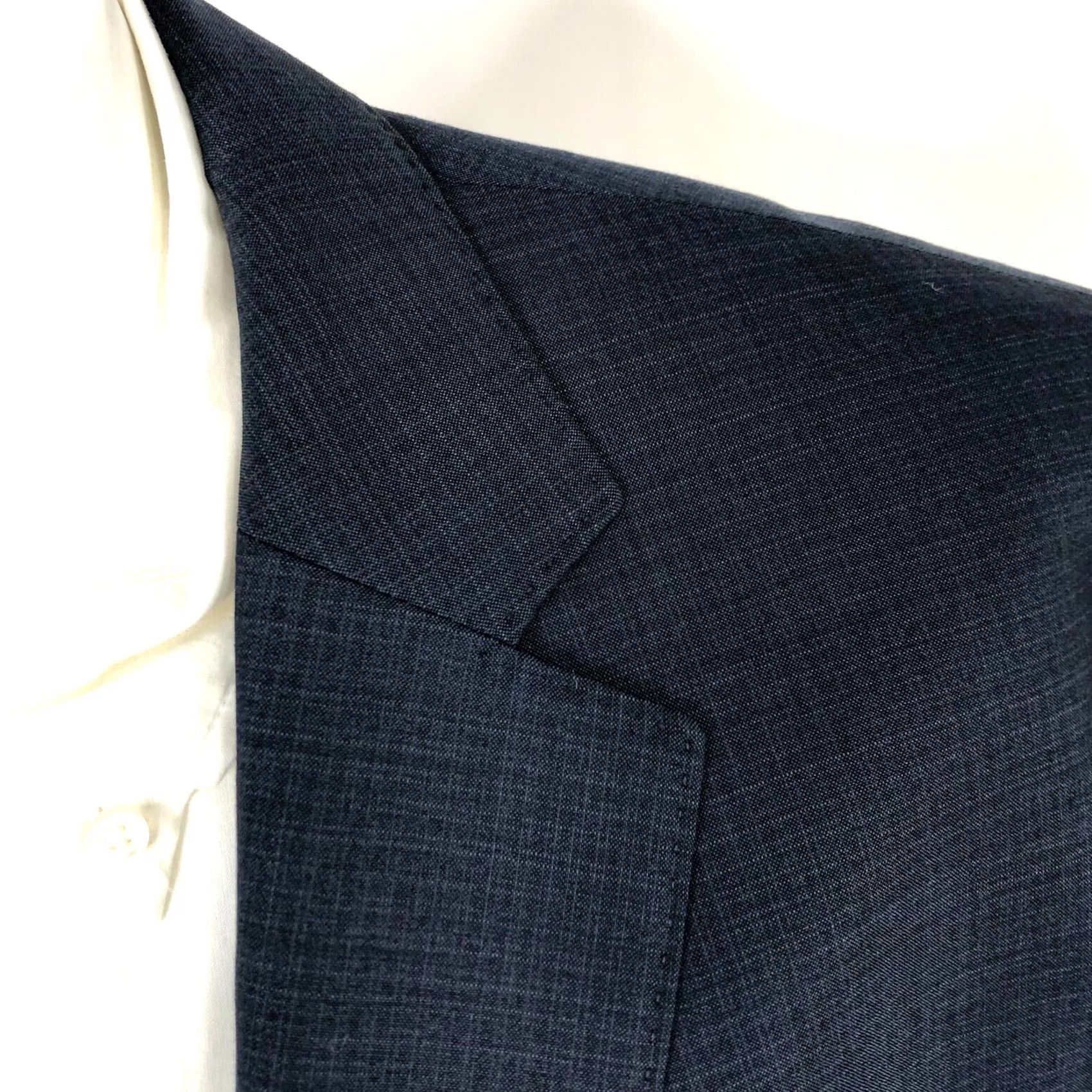 Hugo Boss HUGO BOSS The James/Sharp2 44L Long 100% Wool Two Button Suit Sport Jacket Blue Size 40R - 2 Thumbnail