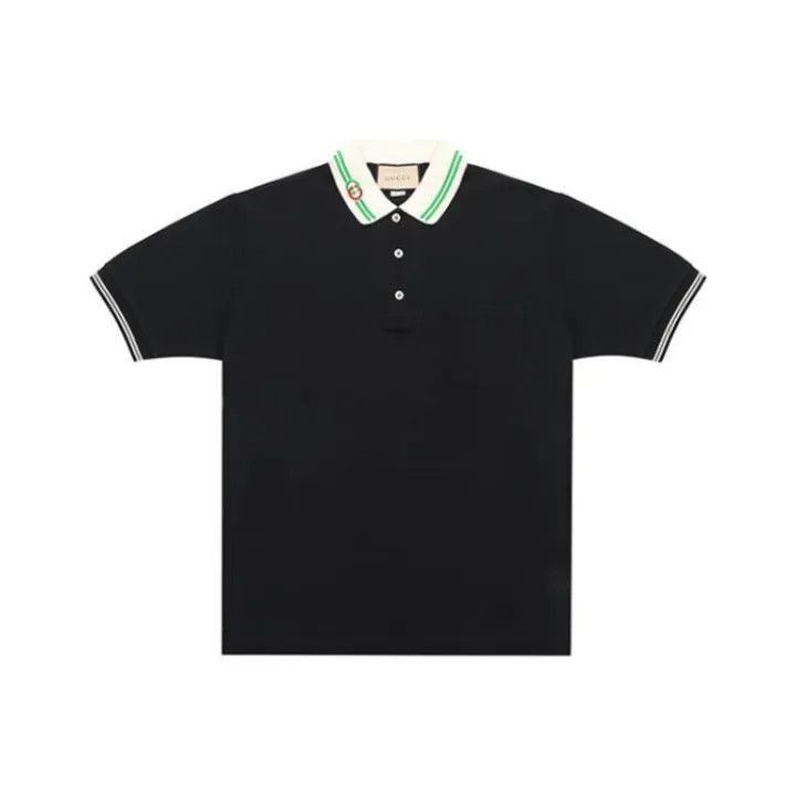 Gucci Gucci Gucci Black Cotton Double G Polo Shirt -2506 Size US M / EU 48-50 / 2 - 1 Thumbnail