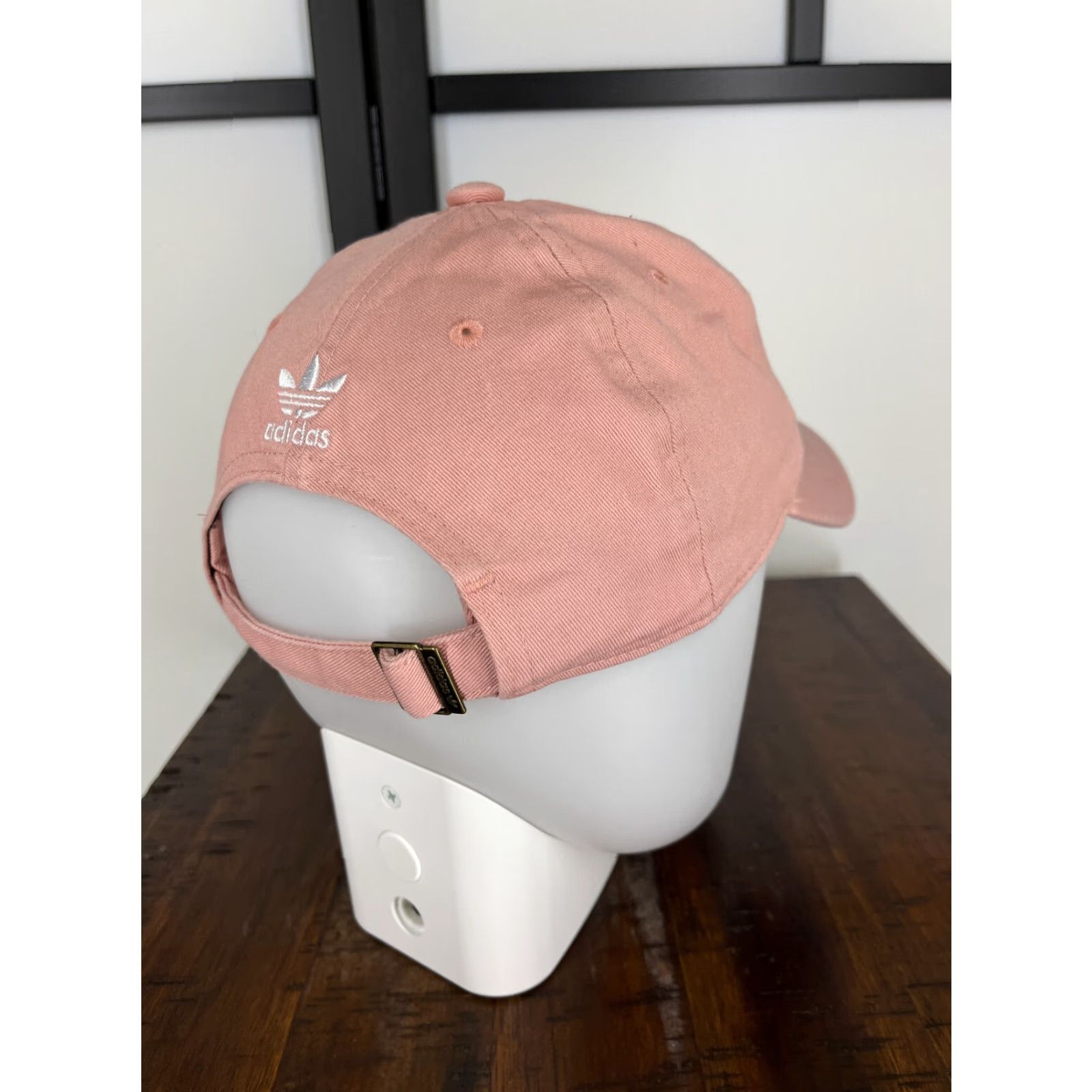 Adidas Adidas Hat Cap Strap Back Womens One Size Pink 3 Stripe Cotton Trefoil Twill Size ONE SIZE - 7 Thumbnail
