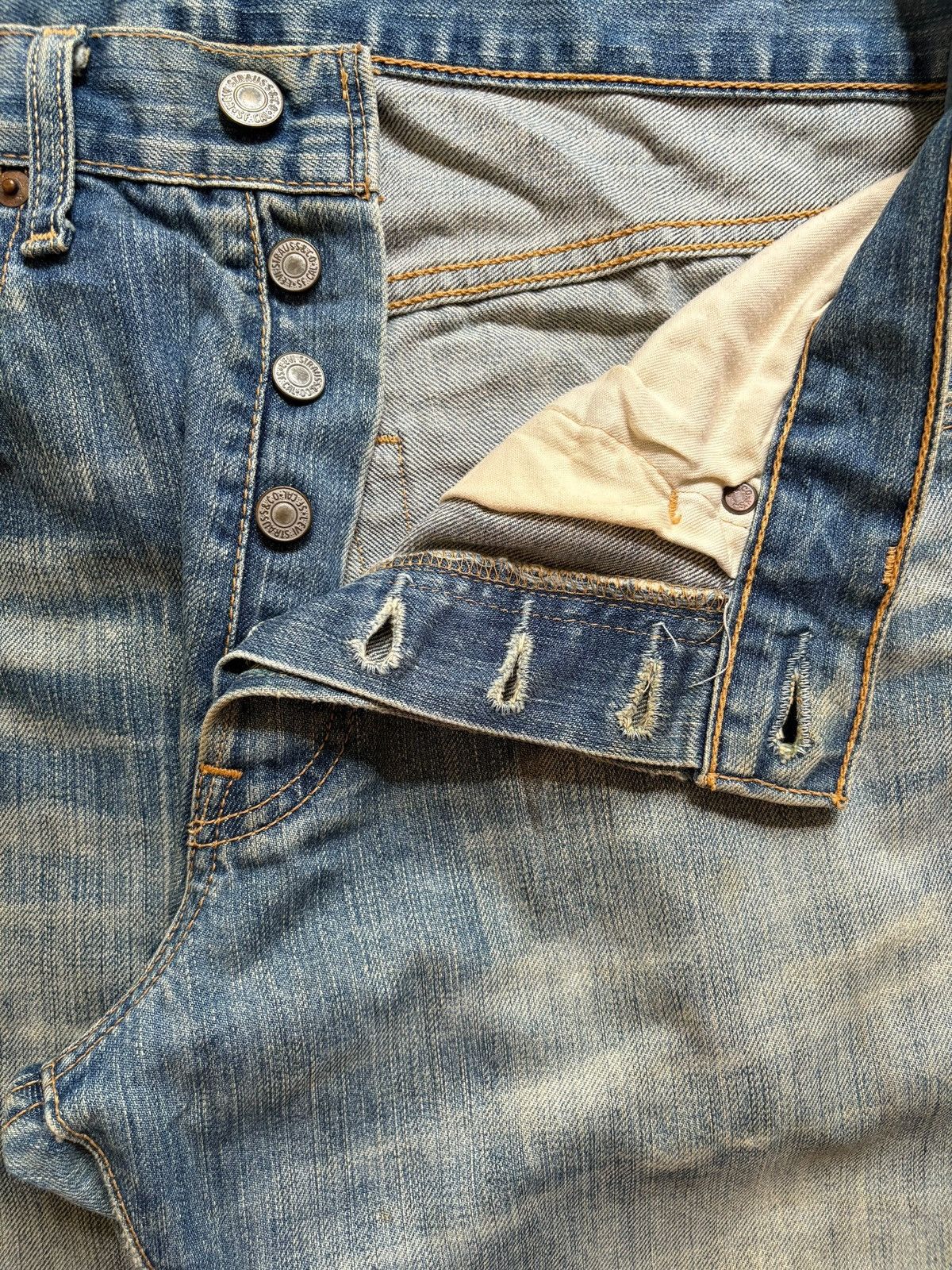 Levi's Vintage 90s Levis 501 Mud Wash Loose Baggy Jeans Size US 32 / EU 48 - 3 Thumbnail